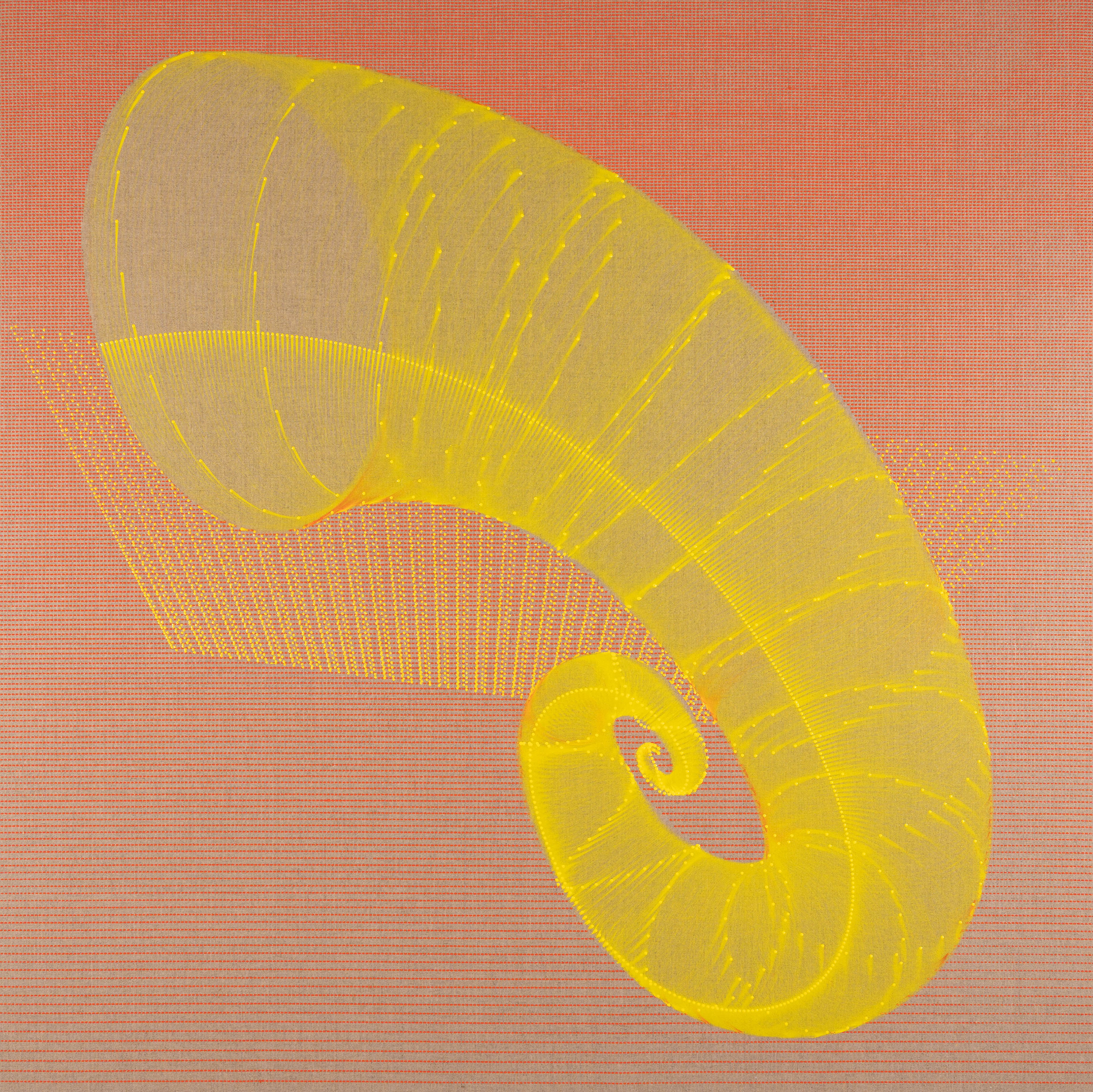 Hiroshi Kobayashi, Light Funnel, 2025, oil on linen mounted on panel, 100 x 100cm