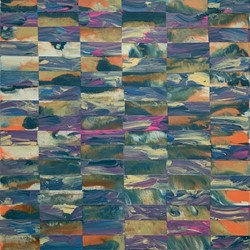 Alex Spremberg, Kairos Series S 8-25, 2025, enamel on canvas, 40.4 x 30 x 3.5cm