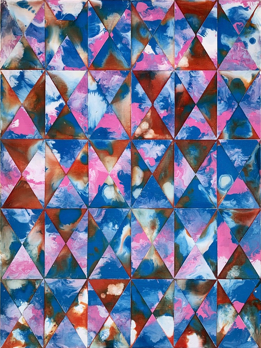 Alex Spremberg, Kairos Series S 5-24, 2024, enamel on wood, 40.6 x 30.5 x 4cm