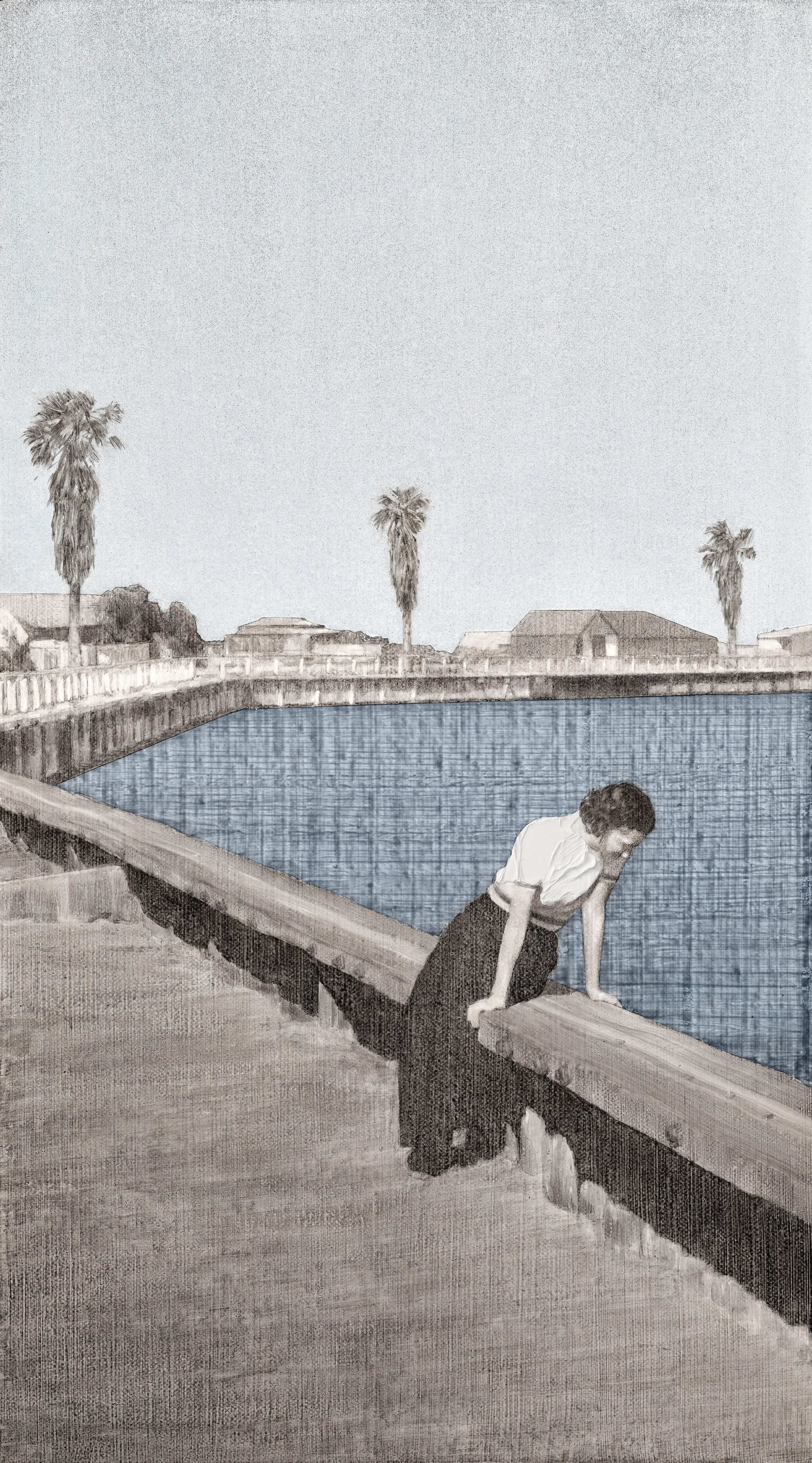 Mark Tweedie, Olivia Terrace #2, 2025, oil on canvas, 41 x 23cm