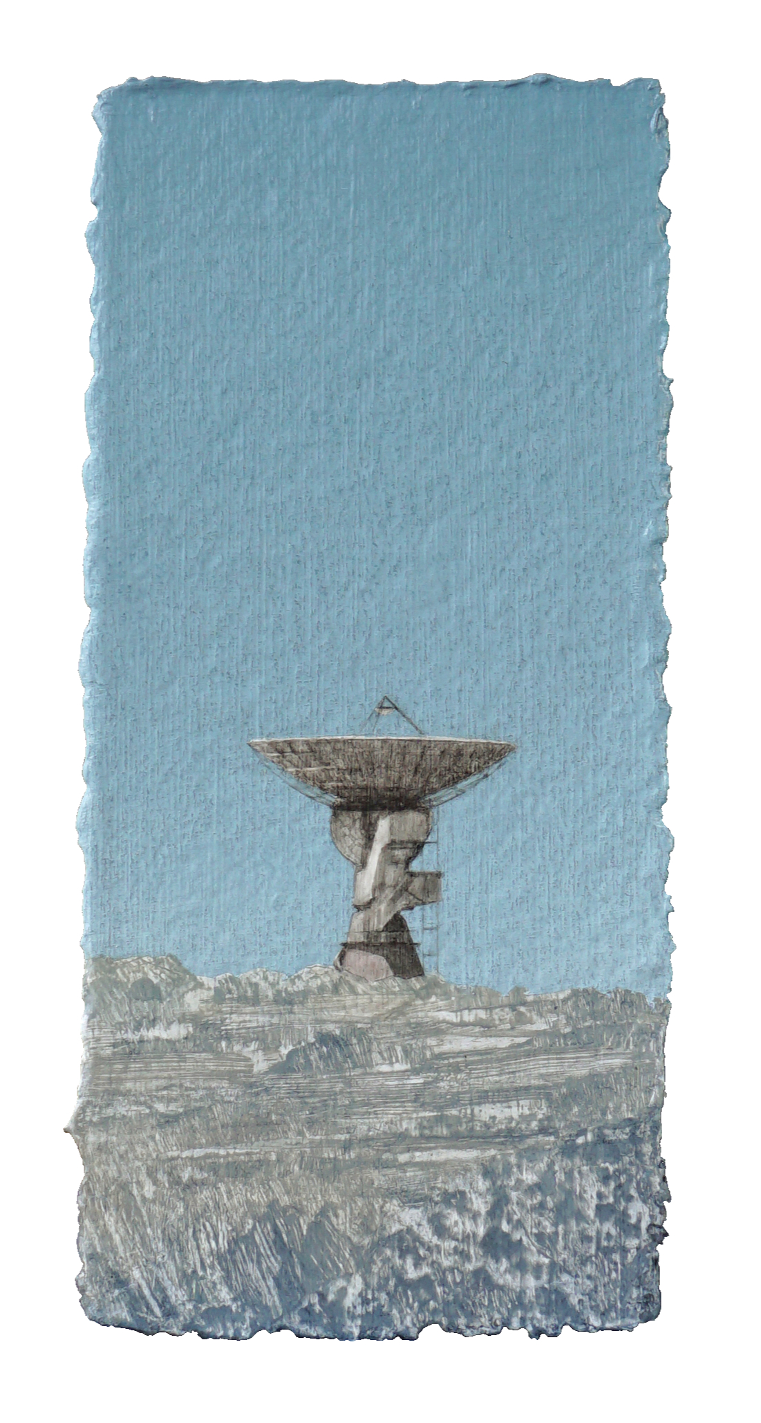 Mark Tweedie, The OTC Dish #2, 2025, oil and acrylic on paper 26 x 12cm