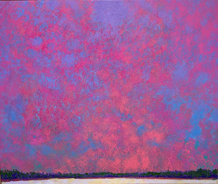 George Haynes, Little Salt Lake 2, 2025, acrylic on canvas, 96.5 x 117cm