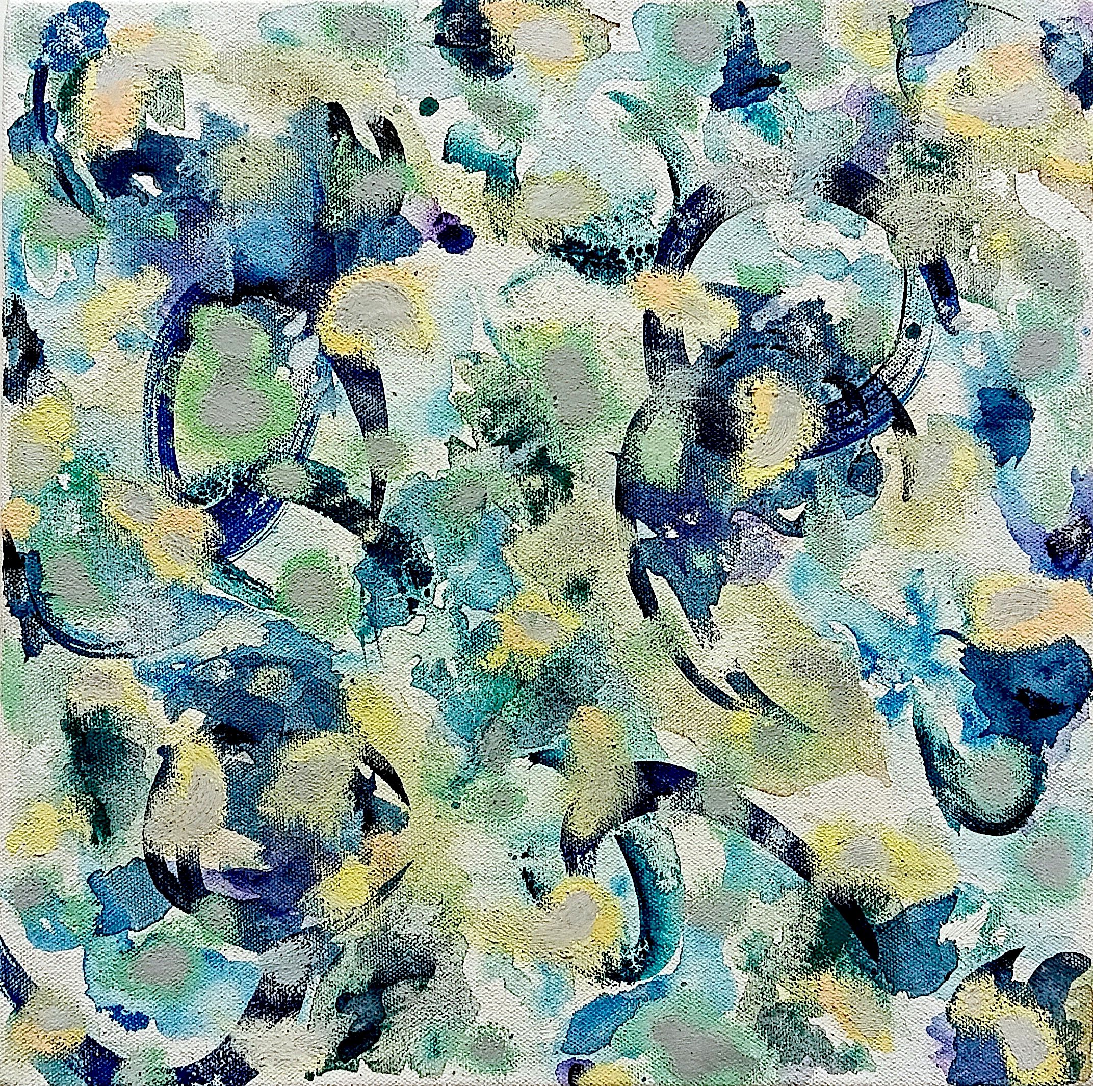 Cathy Blanchflower, Lithic Study, 2023, acrylic and oil on canvas, 30 x 30cm