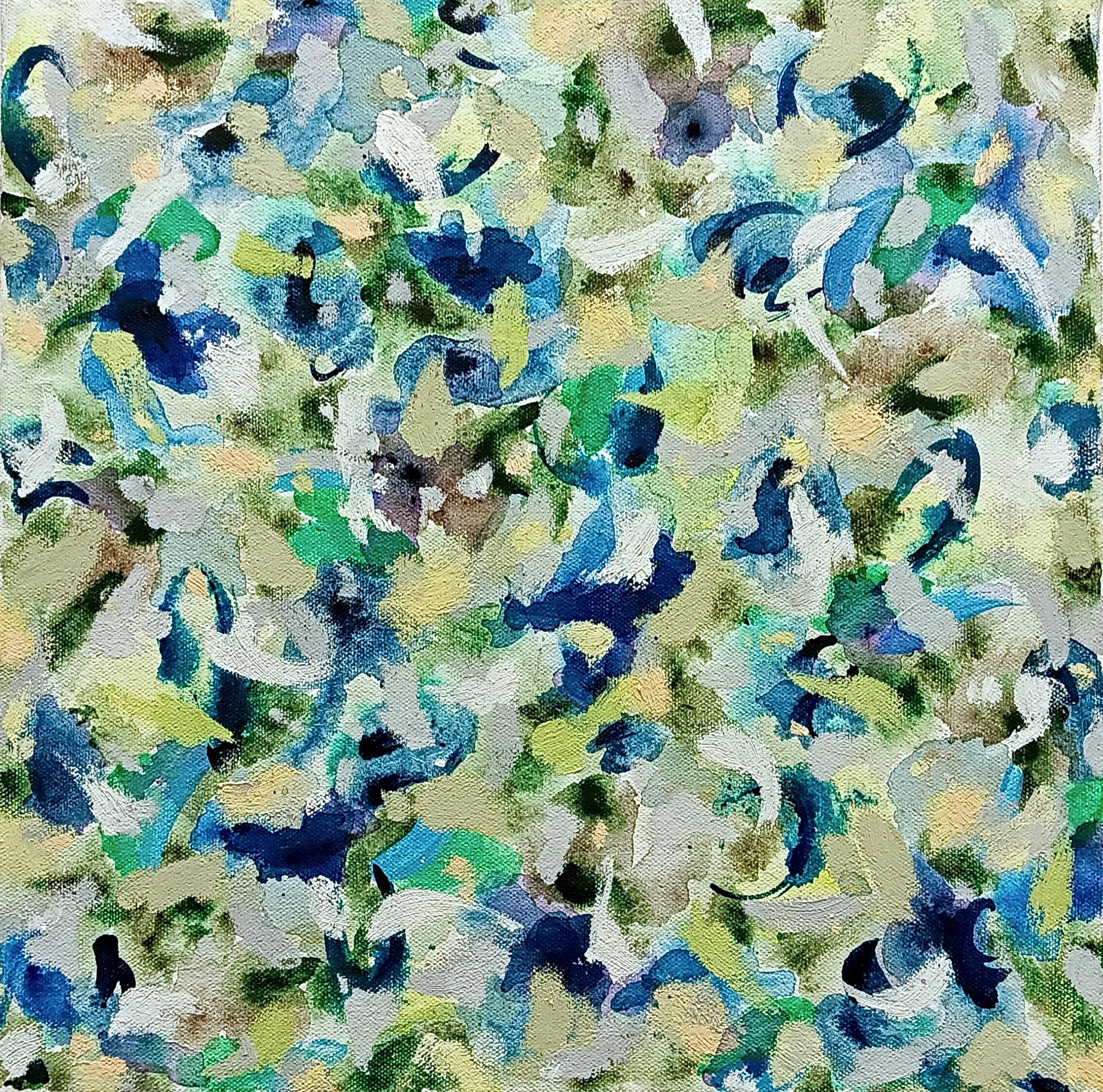 Cathy Blanchflower, Lithic Study, 2024, acrylic and oil on canvas, 30 x 30cm