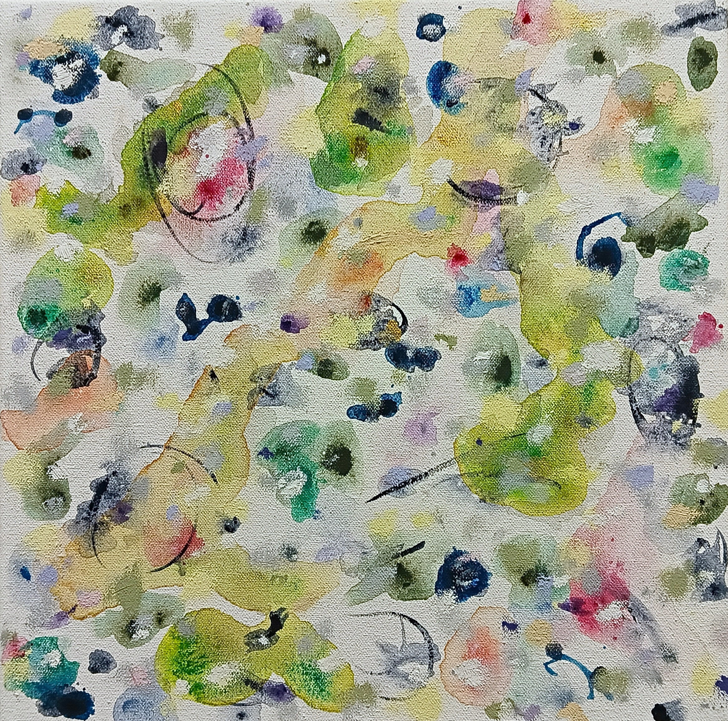 Cathy Blanchflower, Lithic Study, 2025, acrylic and oil on canvas, 30 x 30cm