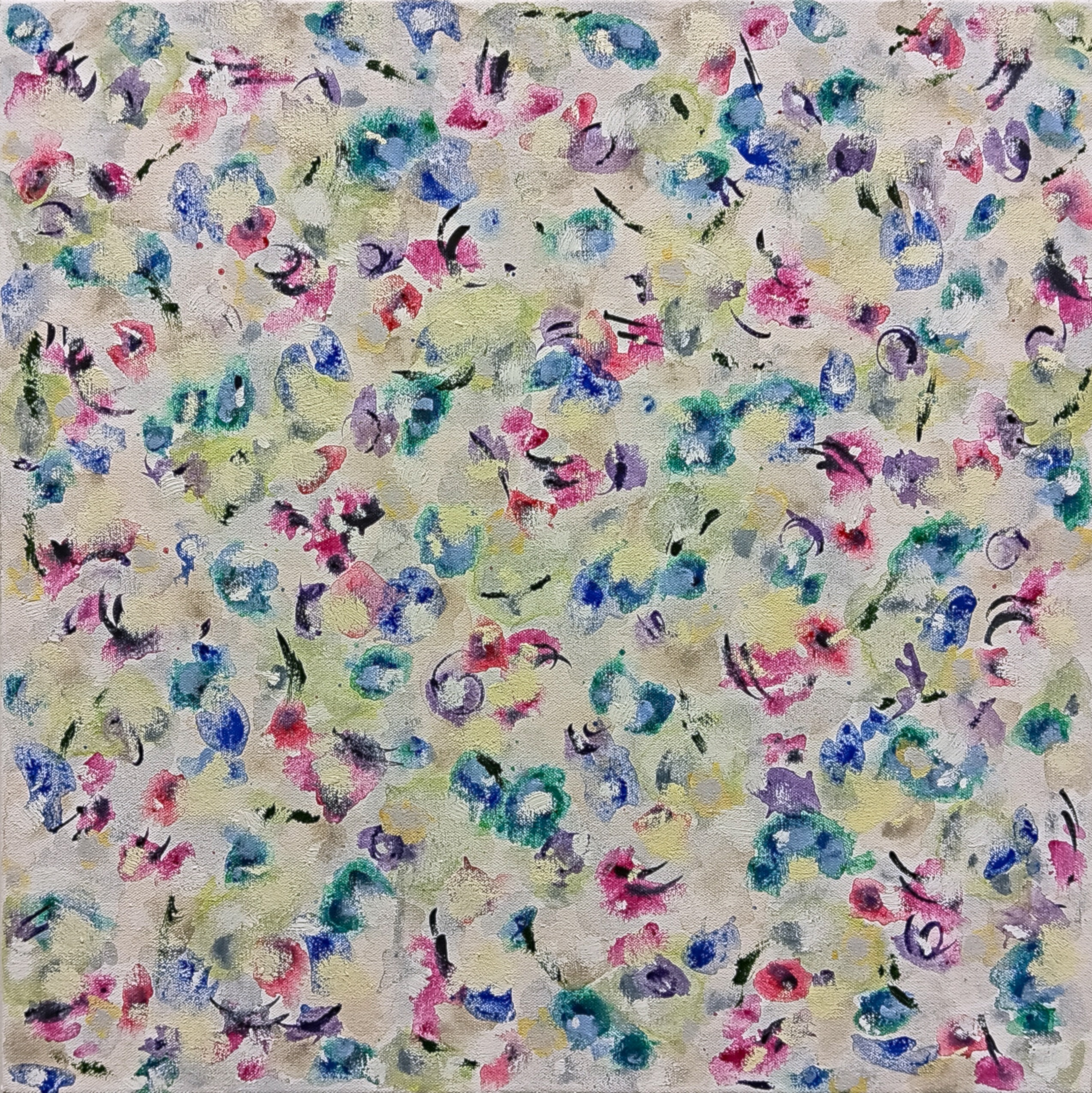 Cathy Blanchflower, Lithic XIII, 2024, acrylic and oil on canvas, 41 x 41cm