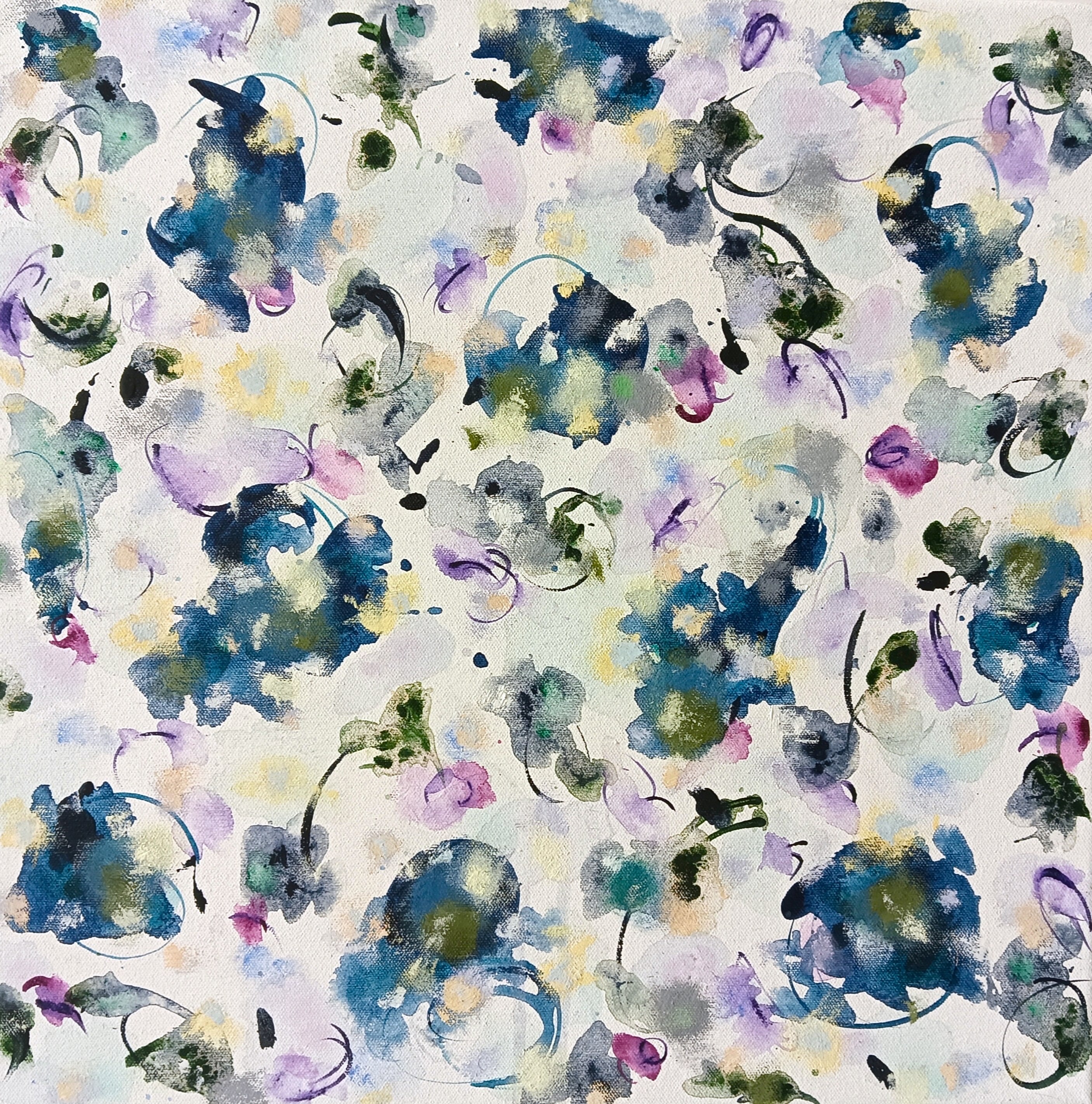 Cathy Blanchflower, Lithic XIV, 2025, acrylic and oil onn canvas, 40 x 40cm