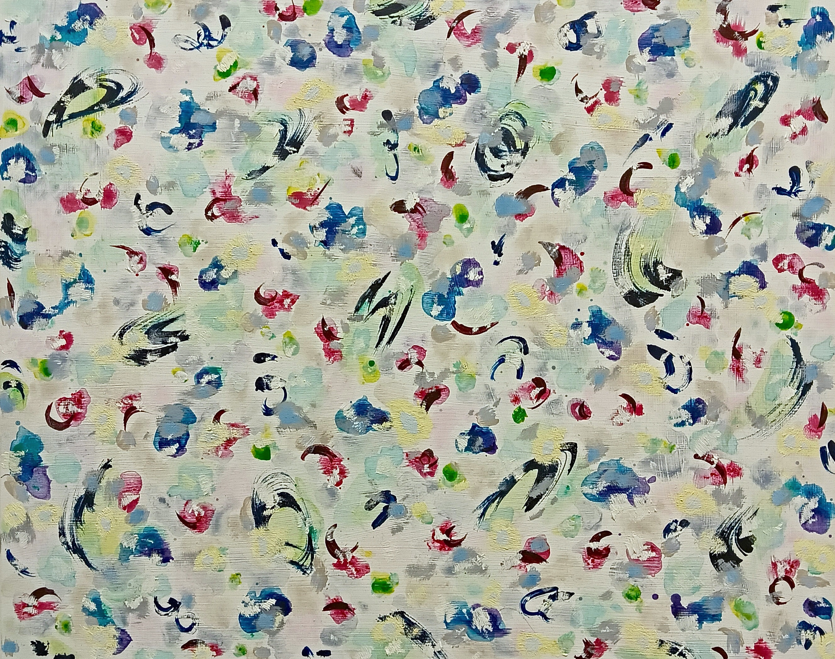 Cathy Blanchflower, Lithic XV, 2025, acrylic and oil on board, 40 x 50cm