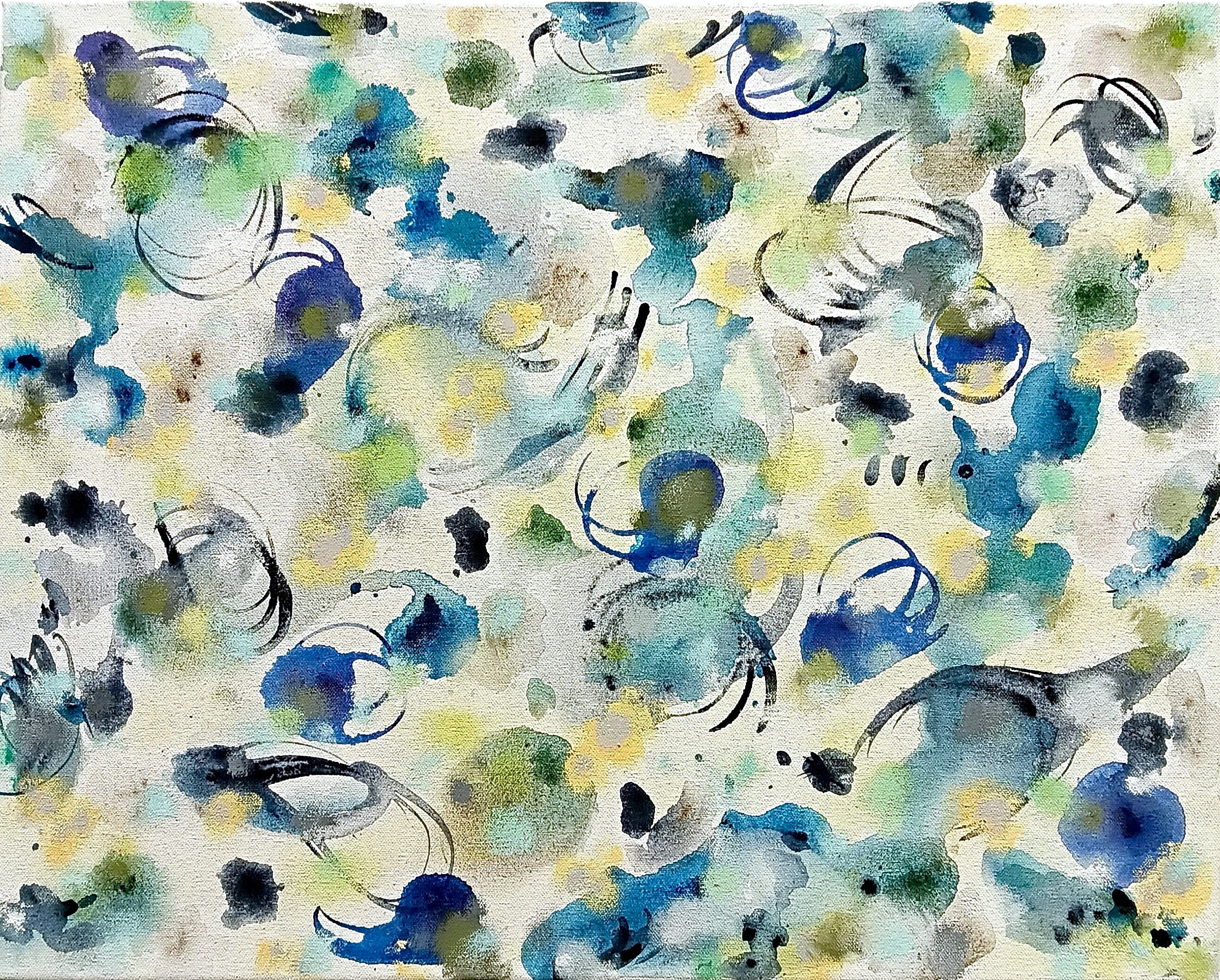 Cathy Blanchflower, Lithic XVI, 2025, acrylic and oil on canvas, 40 x 50cm