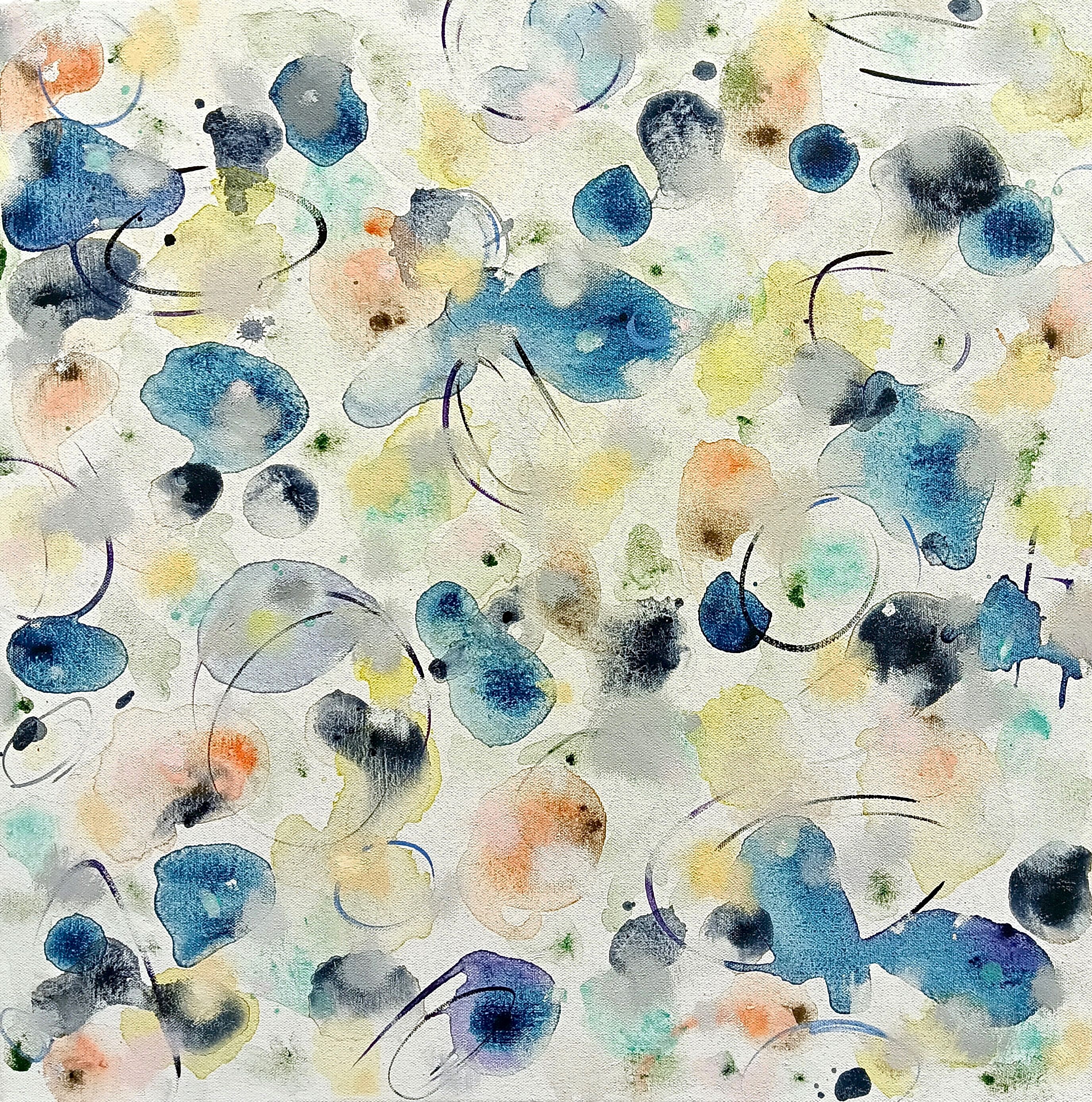 Cathy Blanchflower, Lithic XVII, 2025, acrylic and oil on canvas, 46 x 46cm