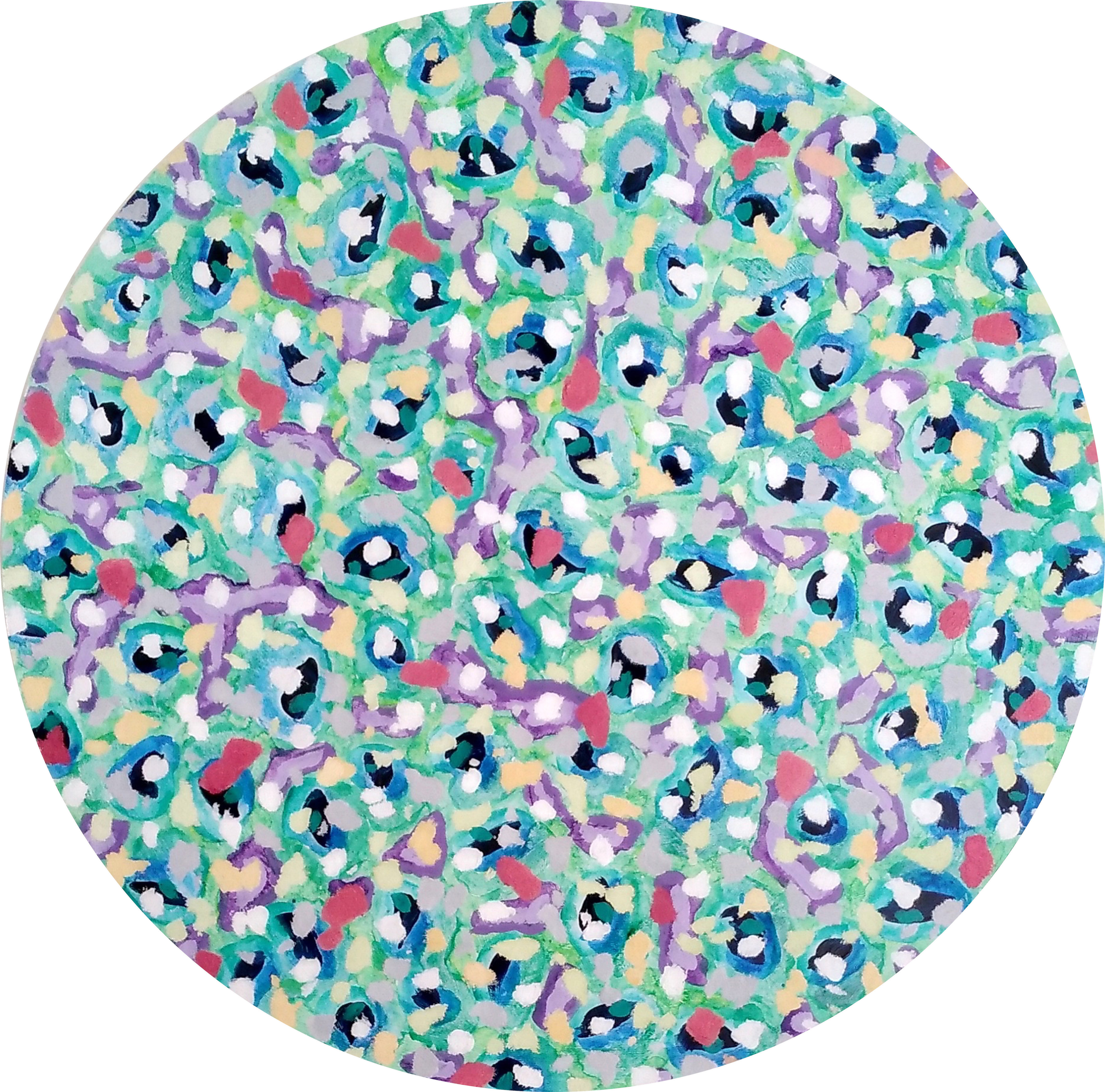 Cathy Blanchflower, Circa III, 2022, acrylic and oil on board, 40 x 40cm