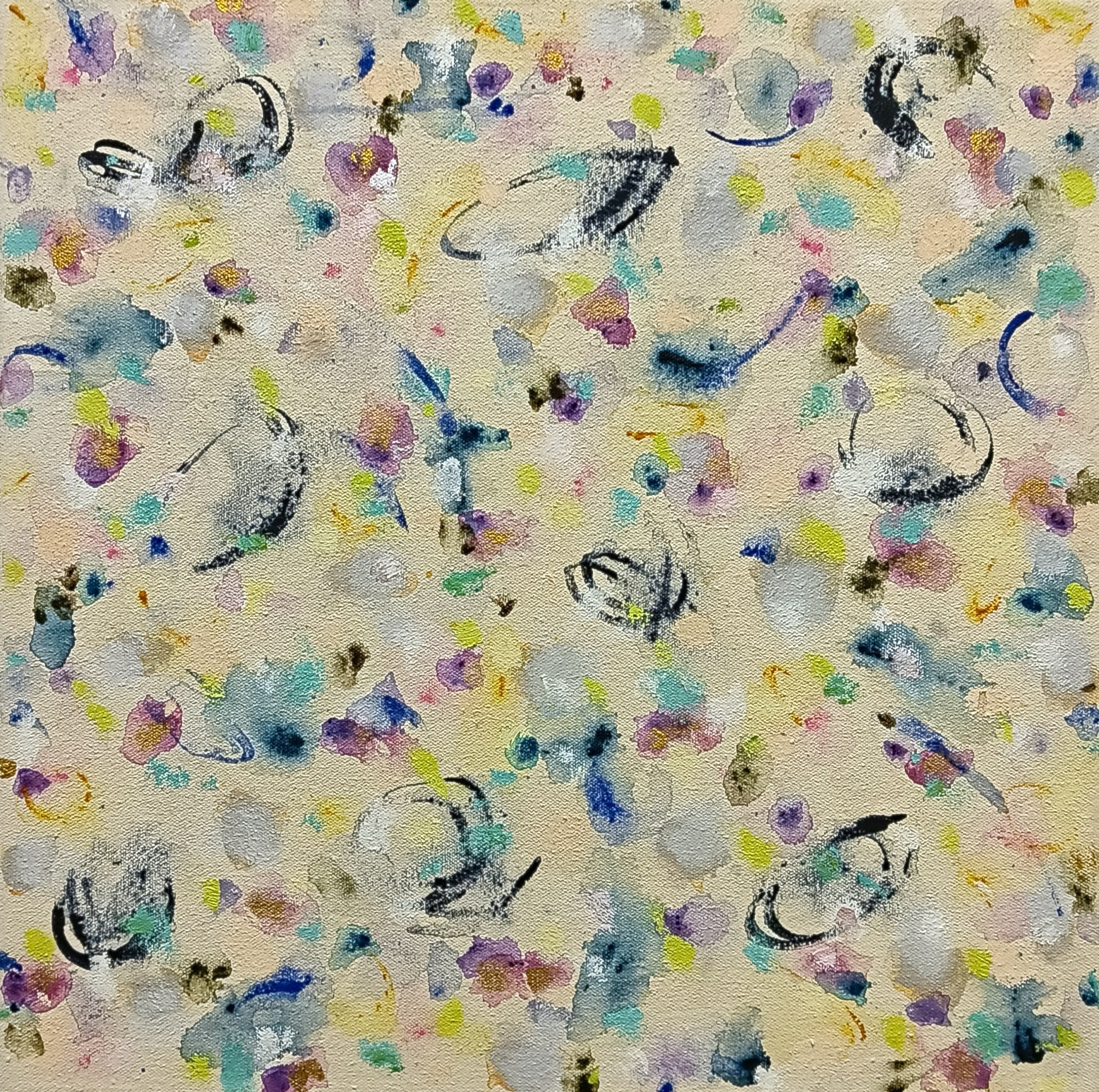 Cathy Blanchflower, Kanok II, 2025, acrylic and oil on canvas, 40 x 40cm