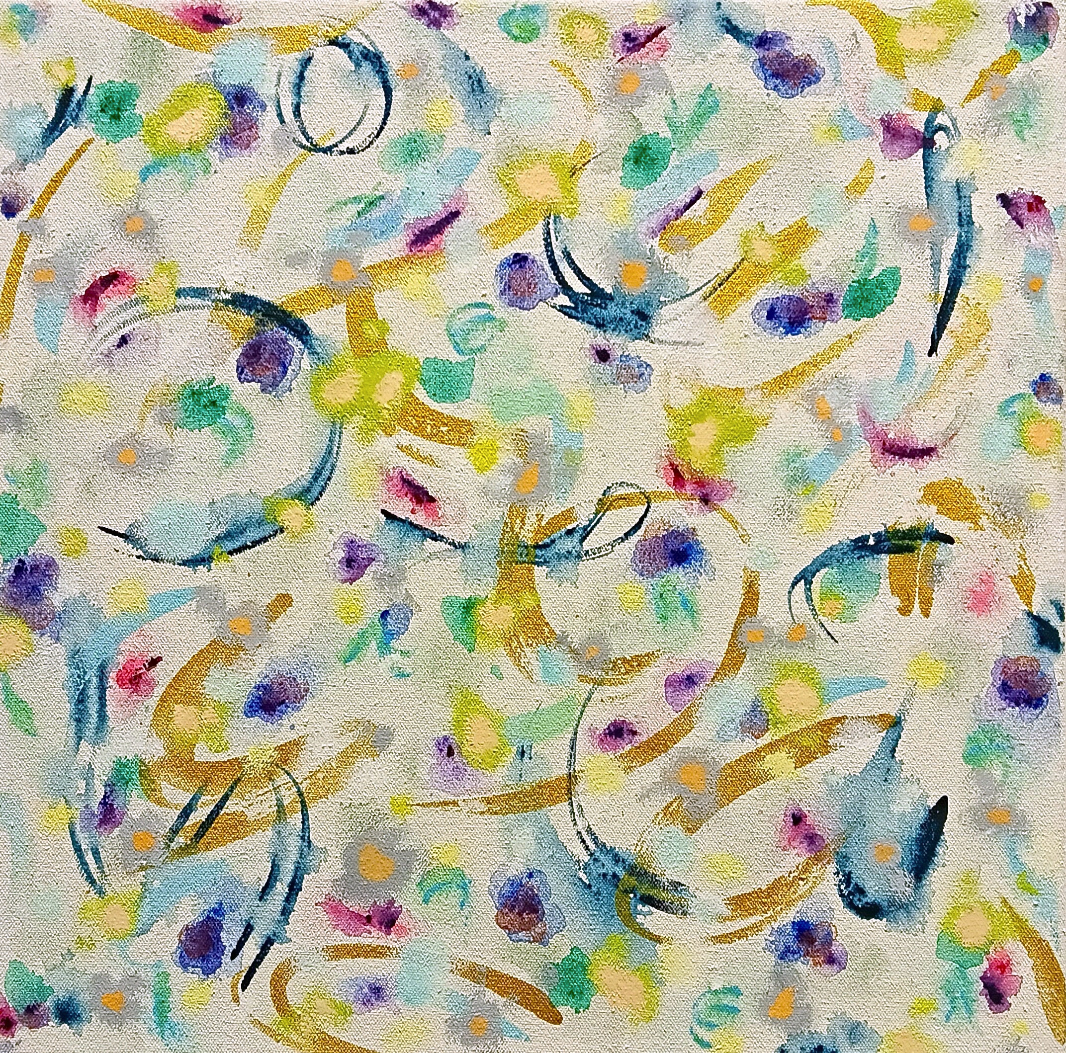 Cathy Blanchflower, Kanok III, 2025, acrylic and oil on canvas, 40 x 40cm