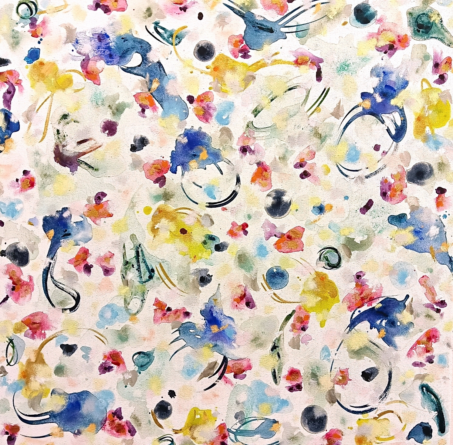 Cathy Blanchflower, Kanok VII, 2025, acrylic and oil on canvas, 61 x 61cm