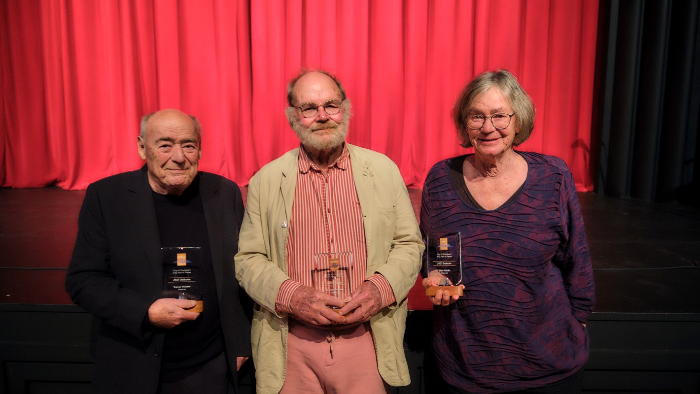 Trevor Vickers, George Haynes and Jane Martin. Photo: Kyle Spyrides, courtesy City of Cockburn.