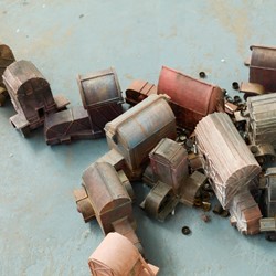 Stuart Elliott, Post-Crusade (detail), 2024, acrylic, wood and steel, 120 x 75 x 55cm (2)