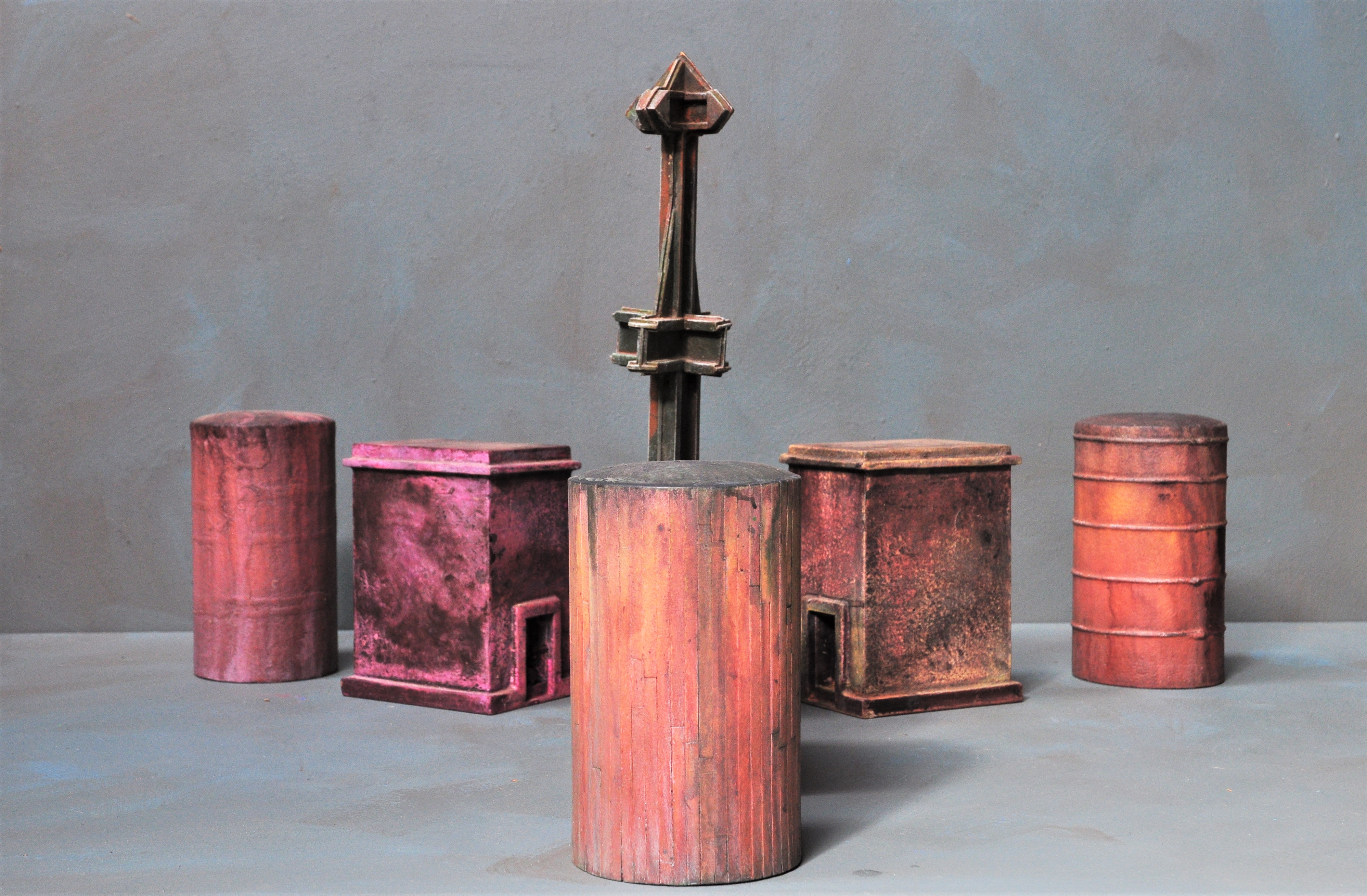 Stuart Elliott, Maggi Depot (Abandoned), 2022, paint, cotton and wood, 45 x 60cm