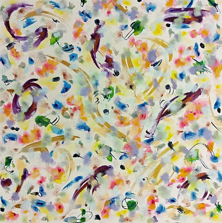 Cathy Blanchflower, Kanok VIII, 2025, acrylic and oil on canvas, 61 x 61cm