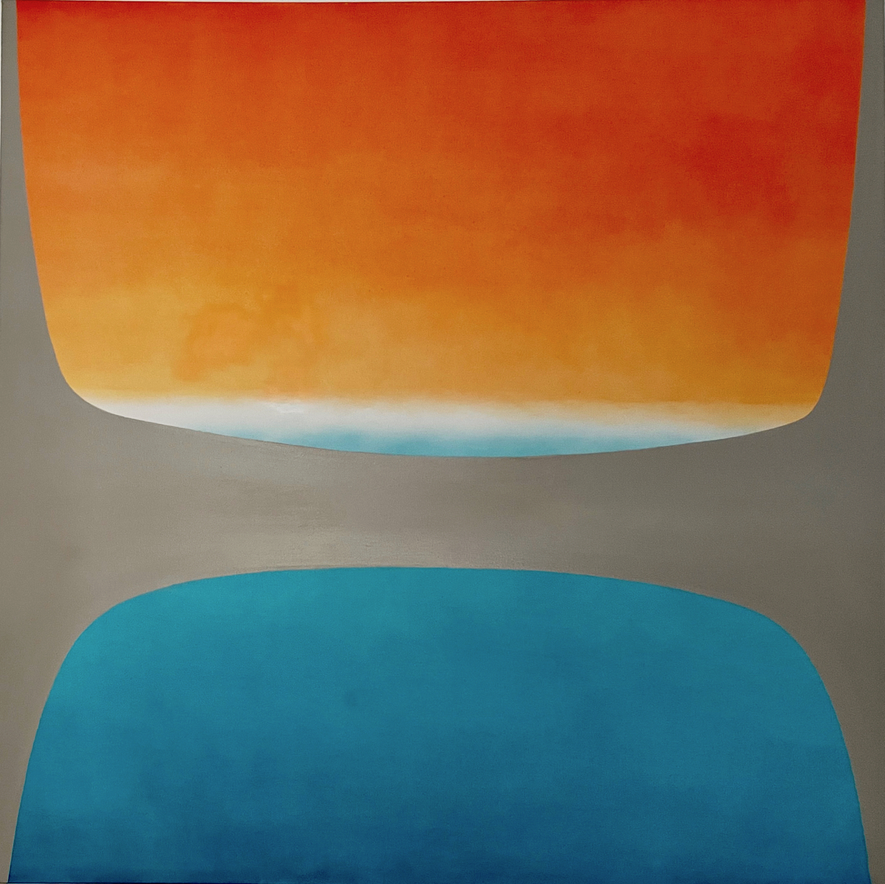 Jo Darbyshire, Little Lake Chain, 2024, oil on canvas, 150 x 150cm