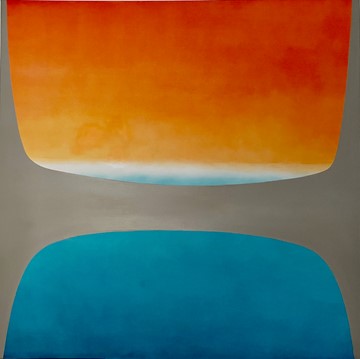 Jo Darbyshire, Little Lake Chain, 2024, oil on canvas, 150 x 150cm