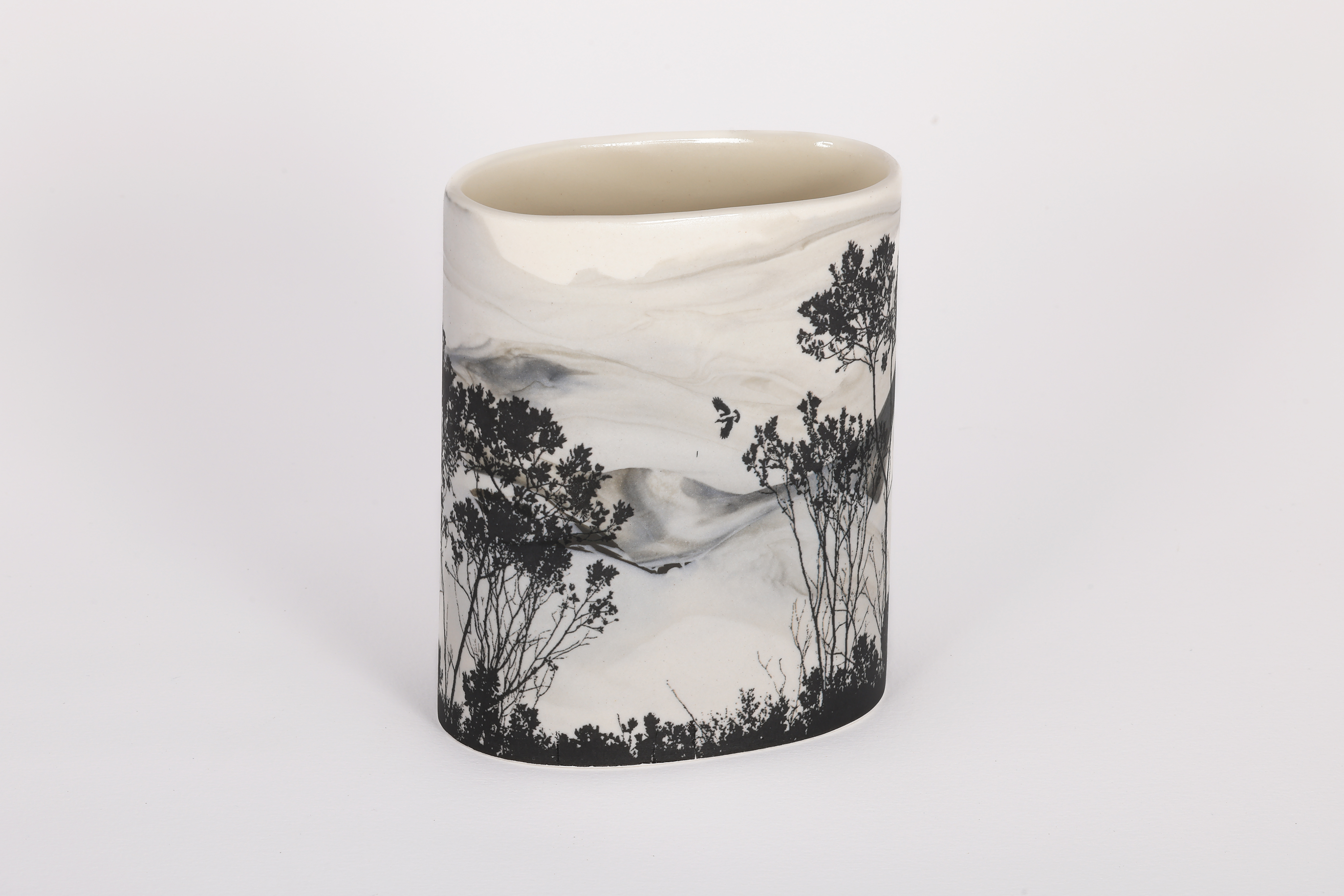 Sandra Black, Chester Pass Road 3, 2025, porcelain, 13 x 10.6 x 6.2cm