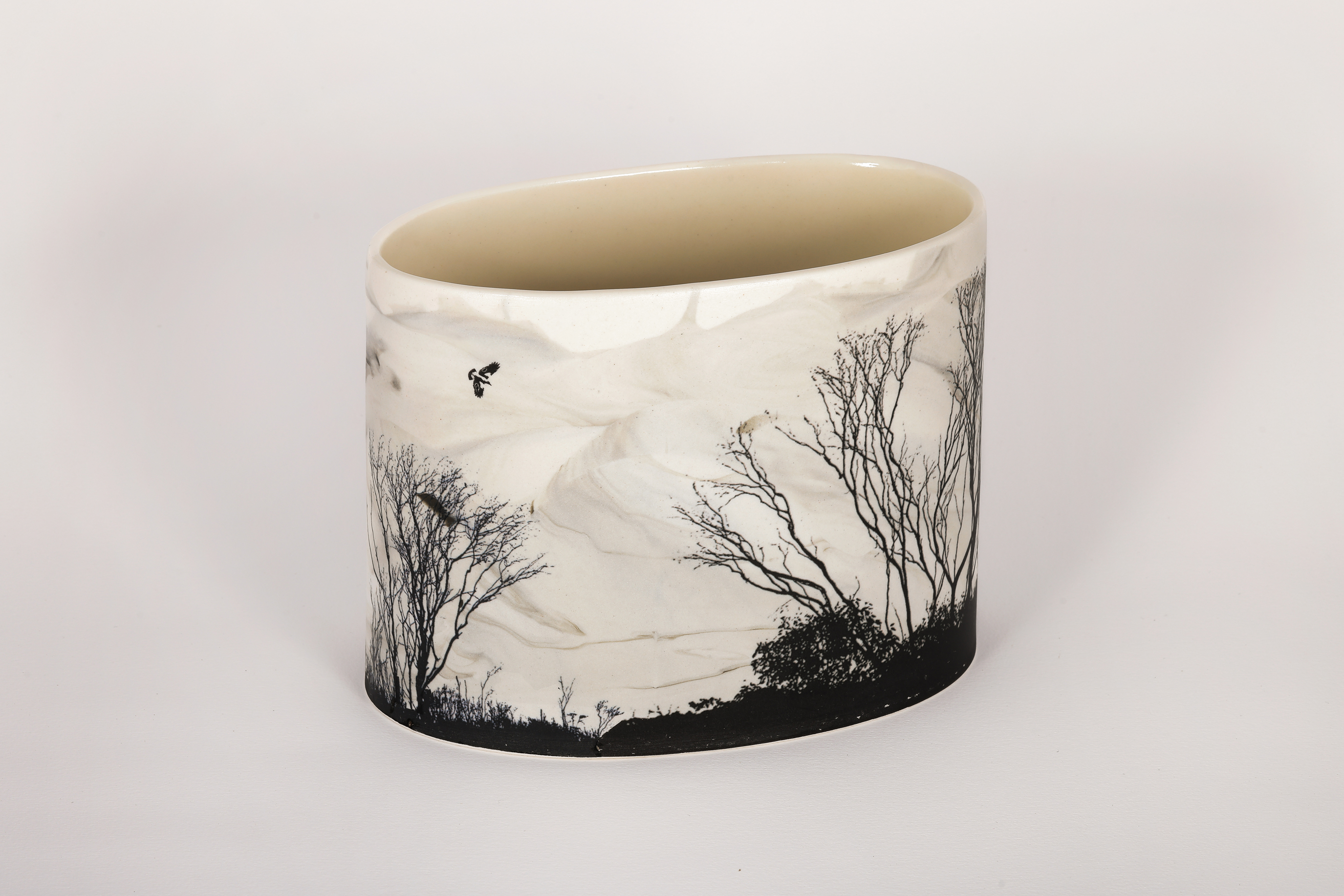 Sandra Black, Chester Pass Road 4, 2025, porcelain, 13.5 x 17.5 x 10.5cm