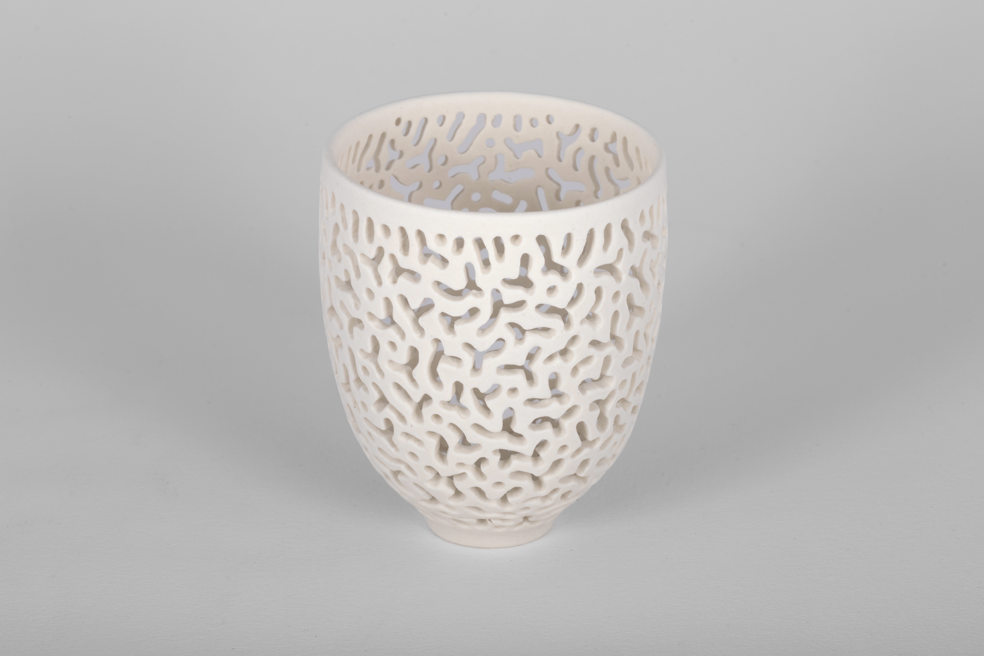 Sandra Black, Coral Etch 3, 2025, porcelain, 10.3 x 8.5cm