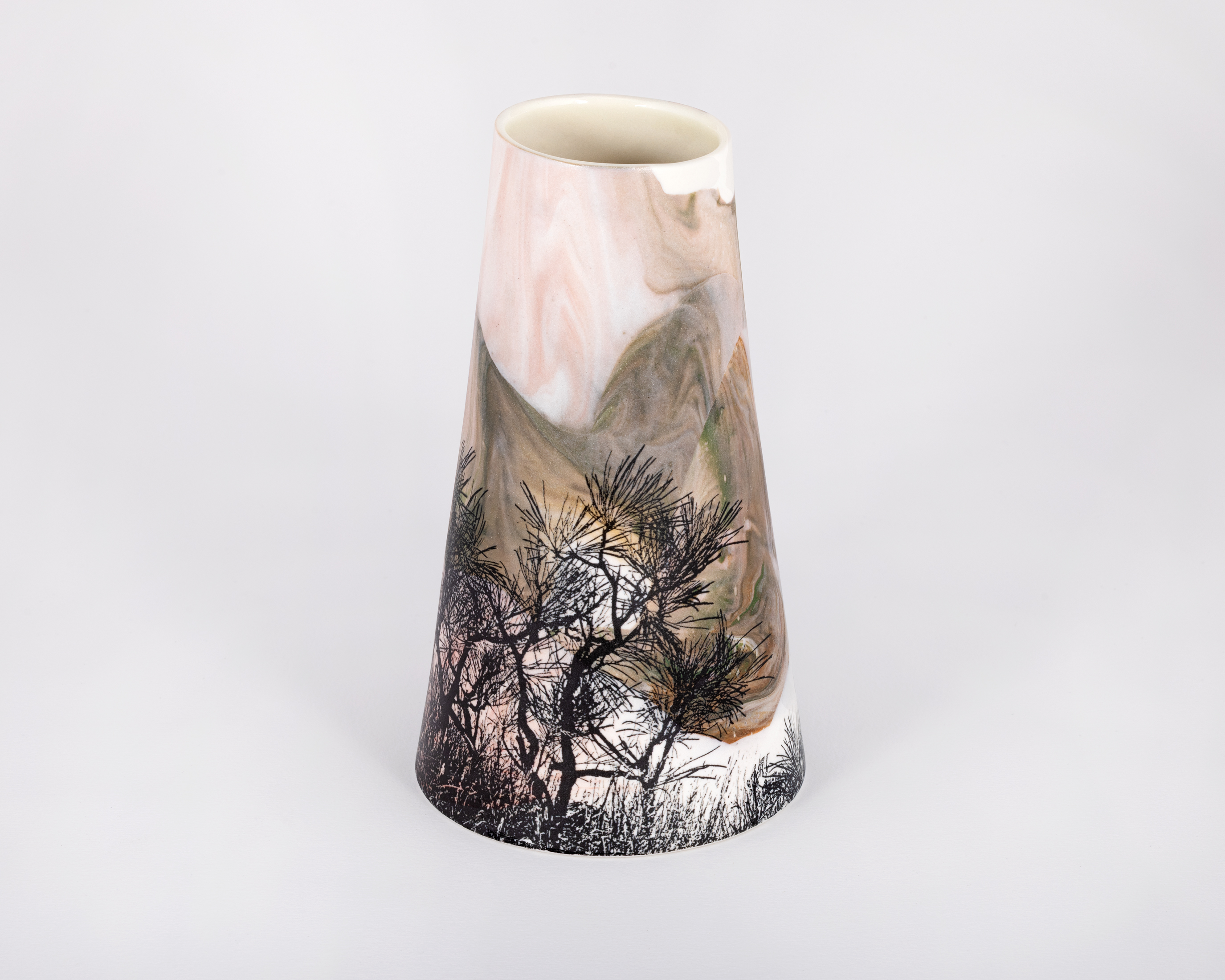 Sandra Black, Cossack Hakea 1, 2025, porcelain, 17.5 x 10cm