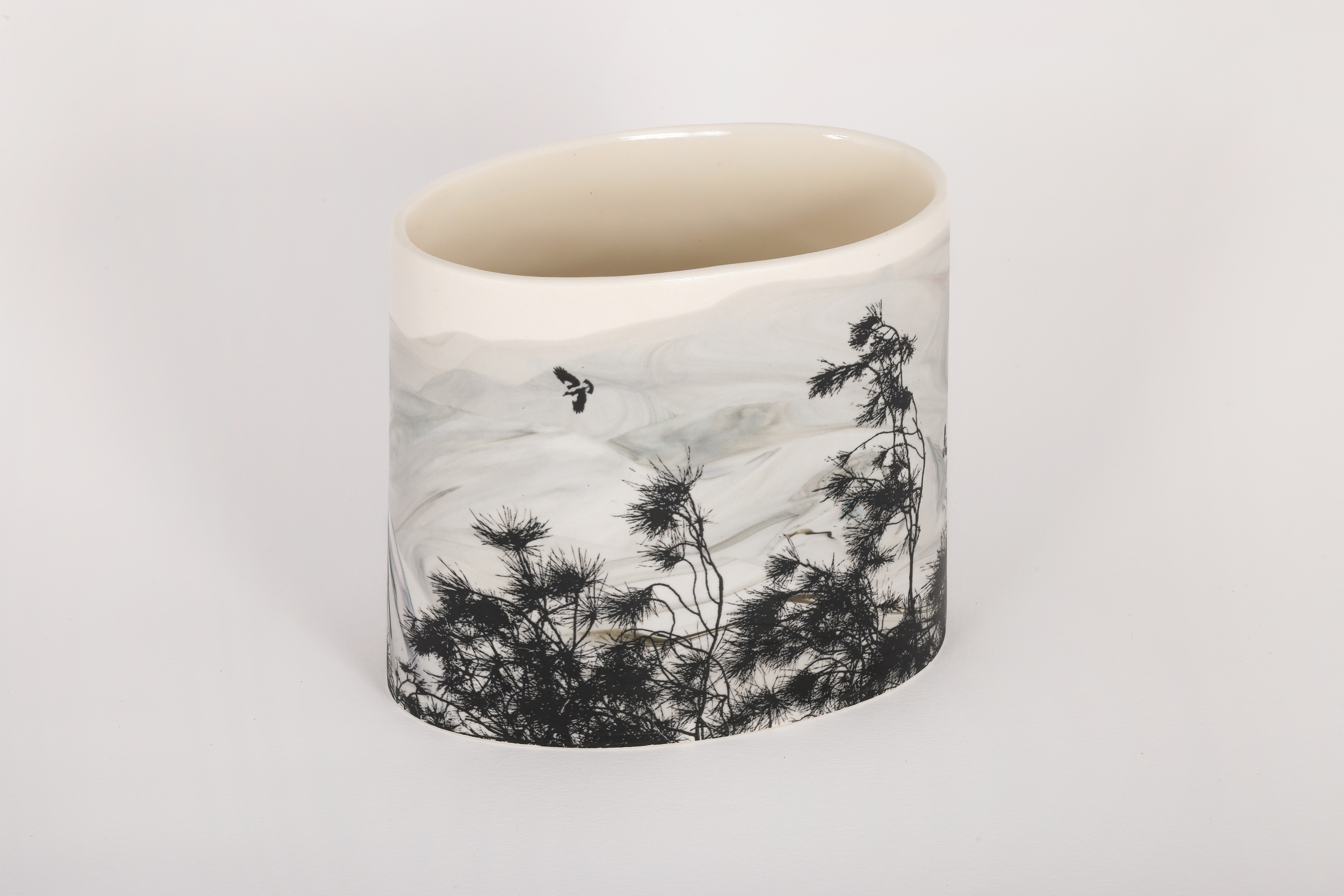 Sandra Black, Windblown 1, 2025, porcelain, 12.5 x 14.5 x 8.6cm