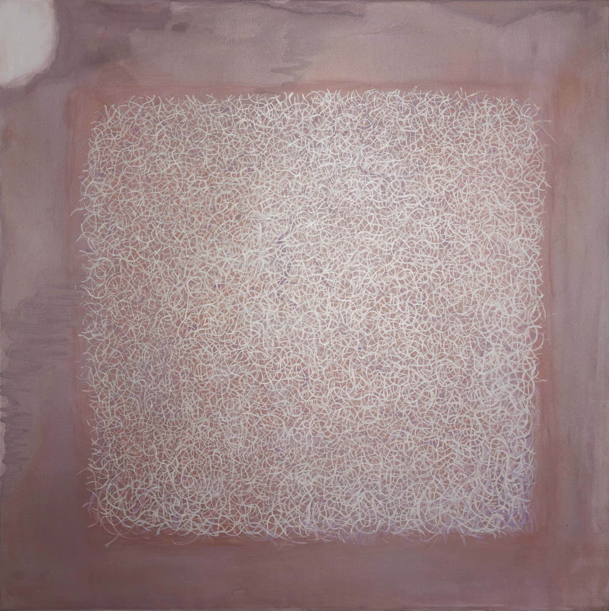 Michele Theunissen, Something From Nothing, 2025, acrylic, pigment and ink on linen, 102 x 102cm