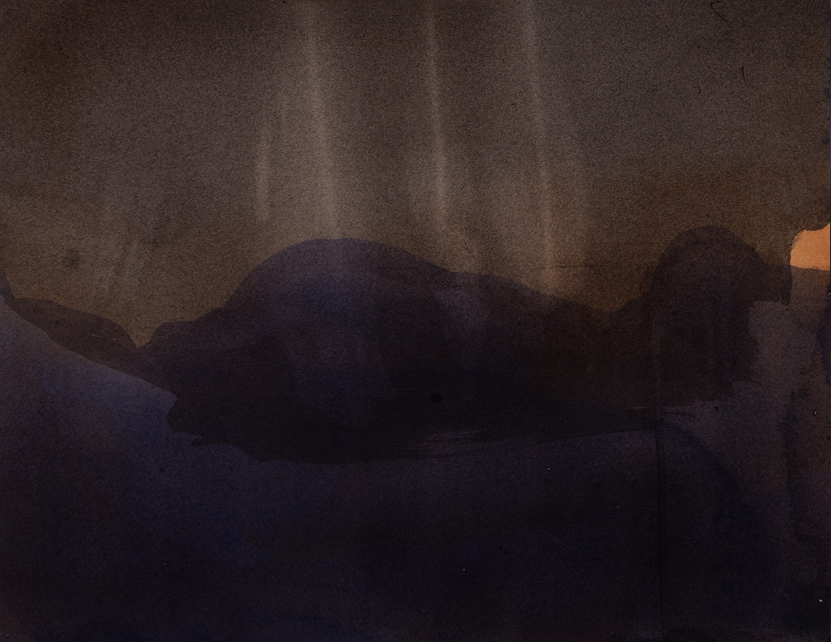 Penny Coss, Dark Energy 17, acrylic on paper, 31 x 41cm