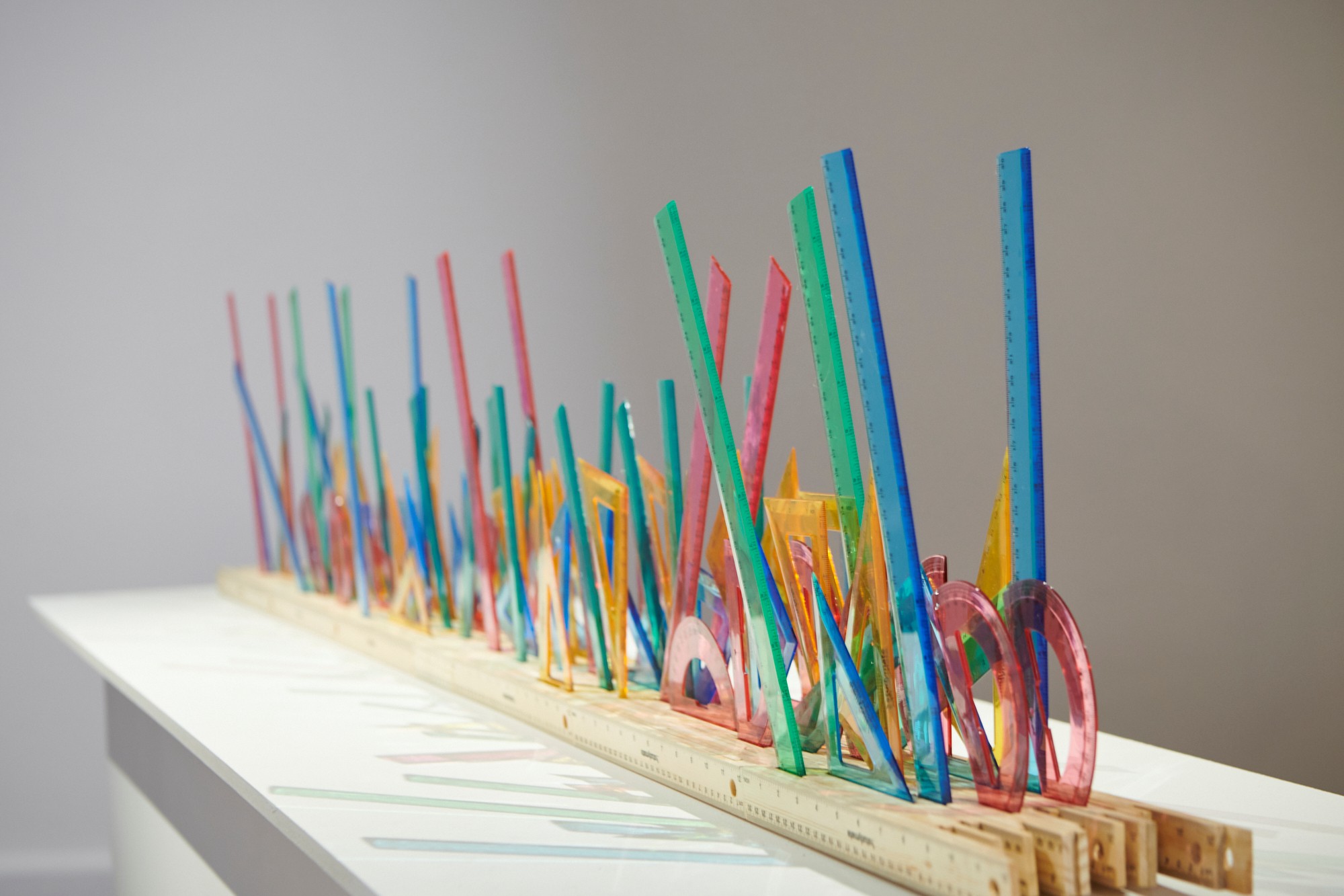 Minaxi May, The Light Crystals, 2021, wood and plastic and glue, 33 x 198 x 11cm