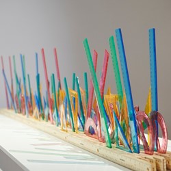 Minaxi May, The Light Crystals, 2021, wood and plastic and glue, 33 x 198 x 11cm