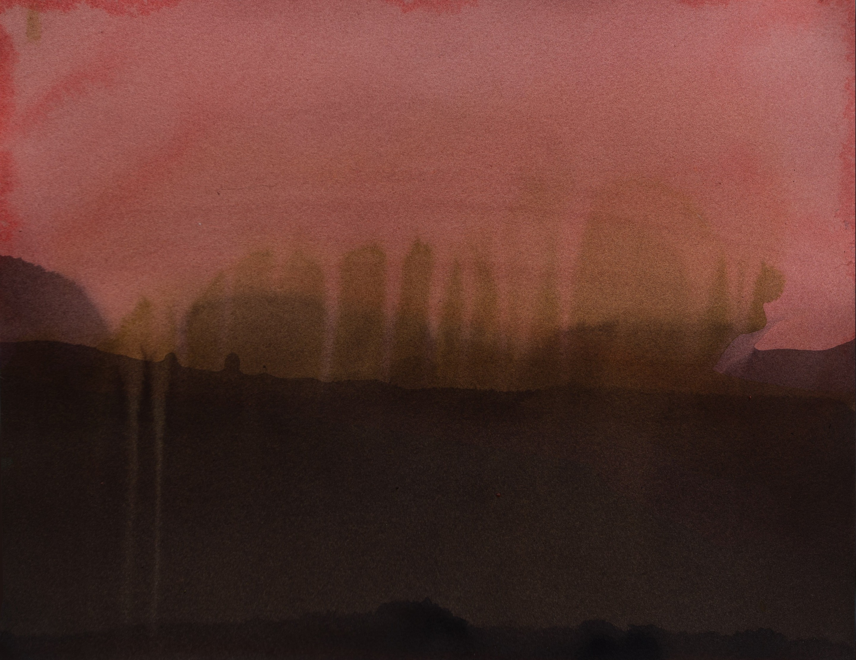 Penny Coss, Dark Energy 16, acrylic on paper, 31 x 41cm