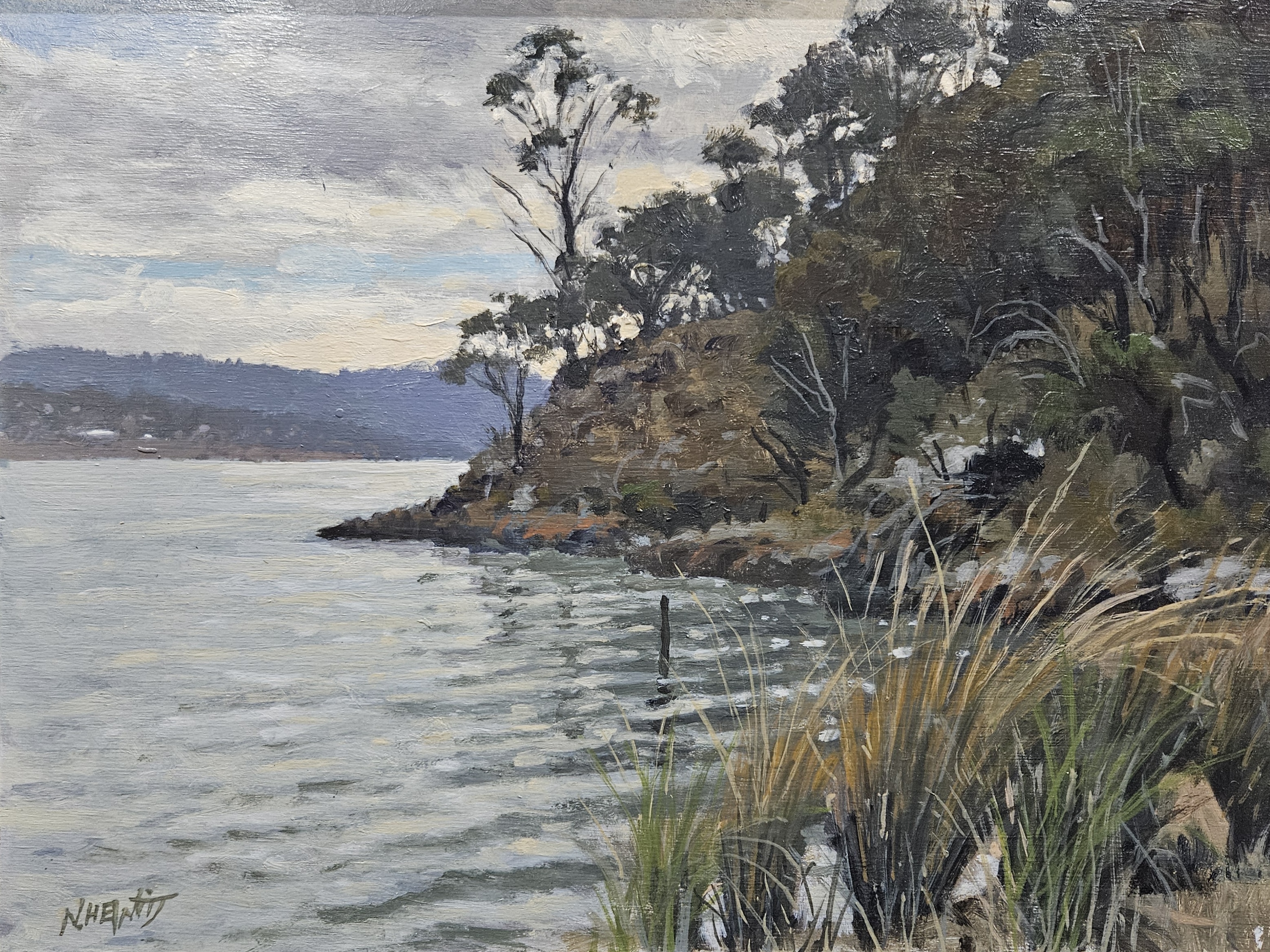 Nigel Hewitt, Looking West, Early Afternoon, 2025, oil on board, 30.5 x 40.5cm