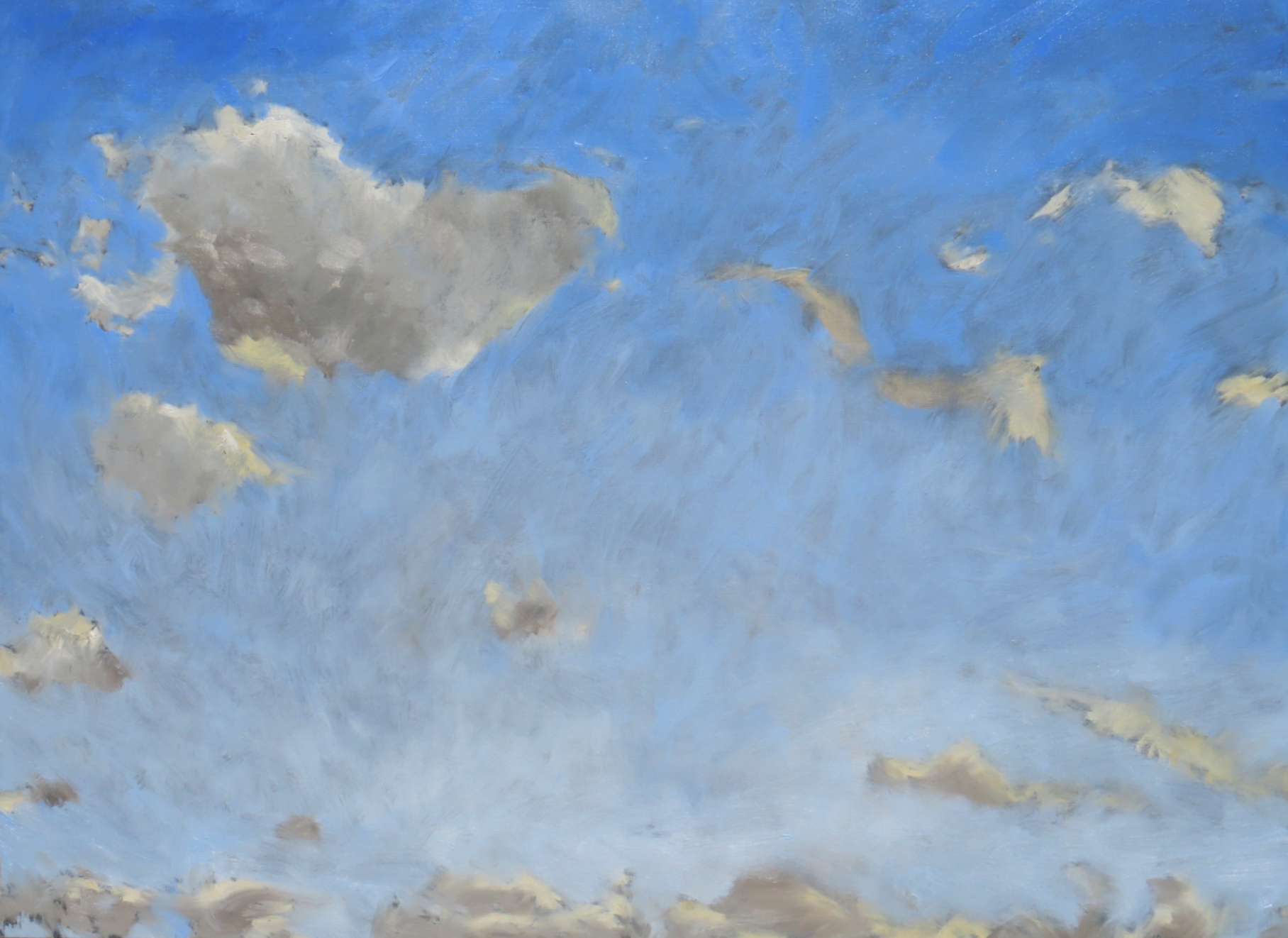 Kevin Robertson, Late Afternoon Clouds, 2025, oil on linen, 51 x 70cm