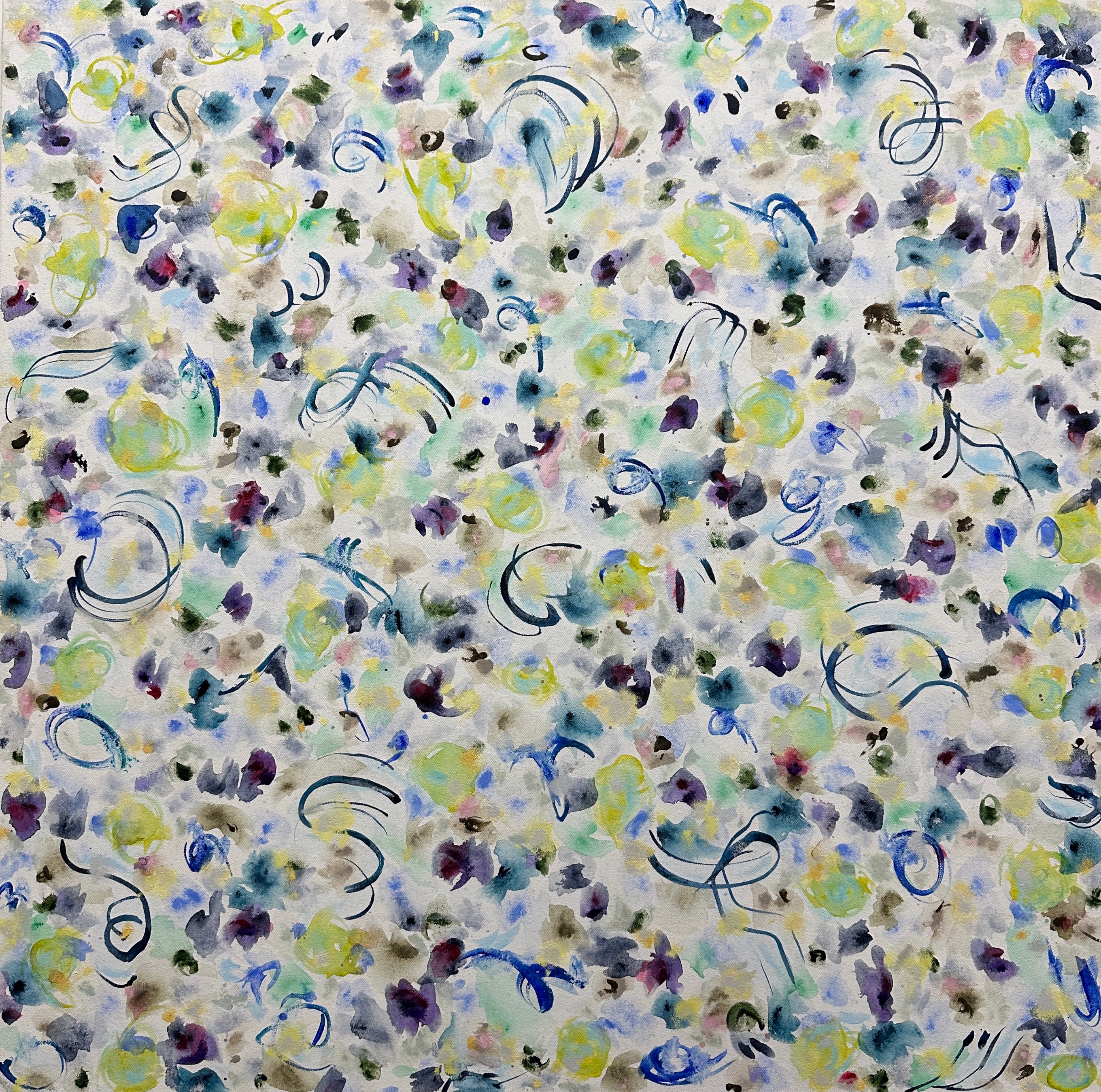 Cathy Blanchflower, Lithic XVIII, 2025, acrylic and oil on canvas, 81 x 81cm