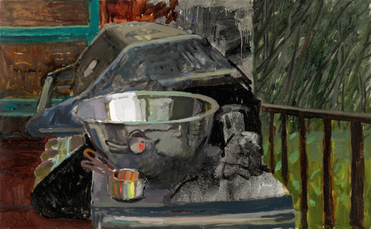 Jane Martin, The Barbie, 2020, oil on board, 37 x 60cm