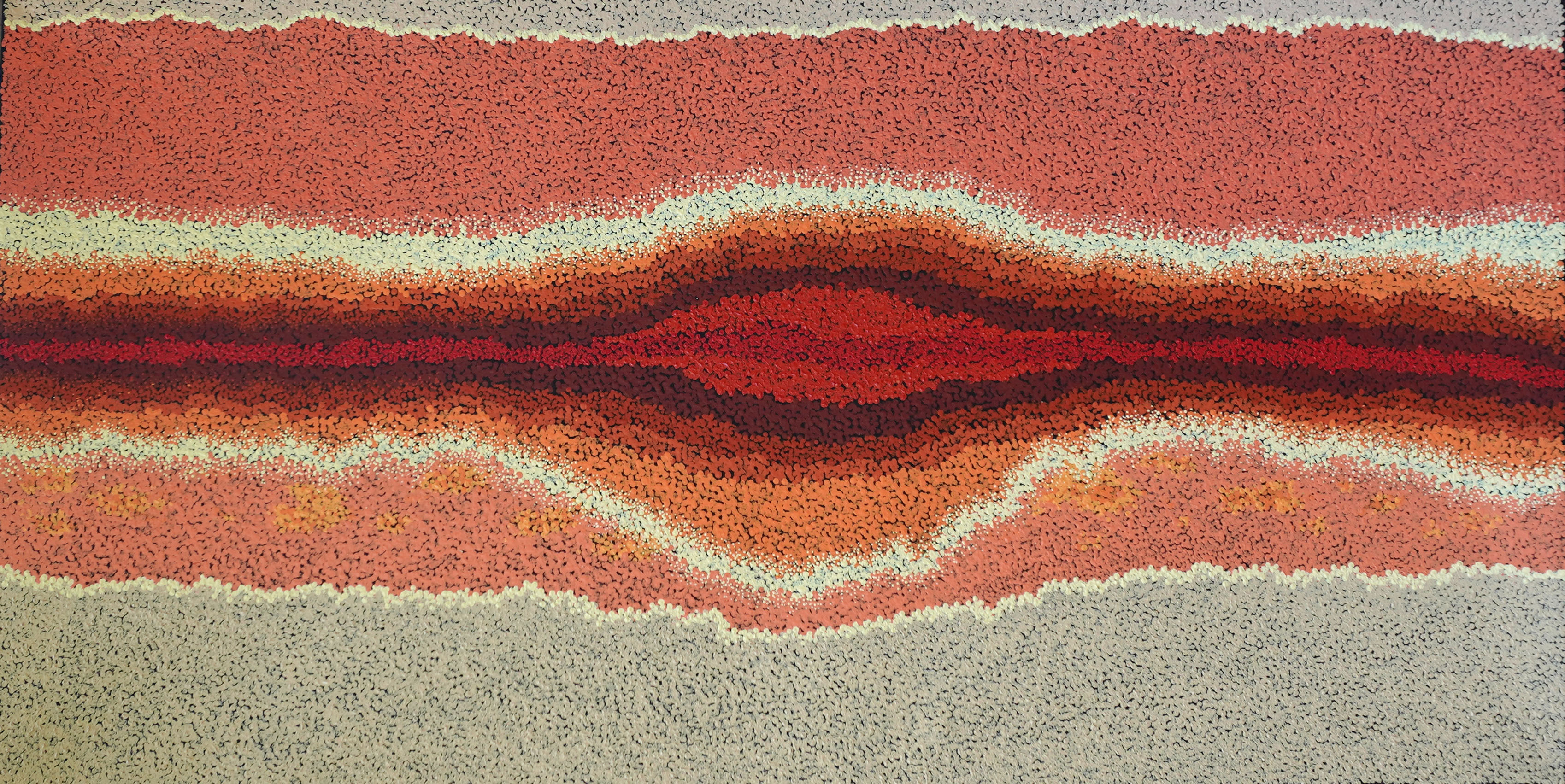 Venetta Yanawana, Nyangumarta Warran, 2025, acrylic om linen, 90 x 177cm