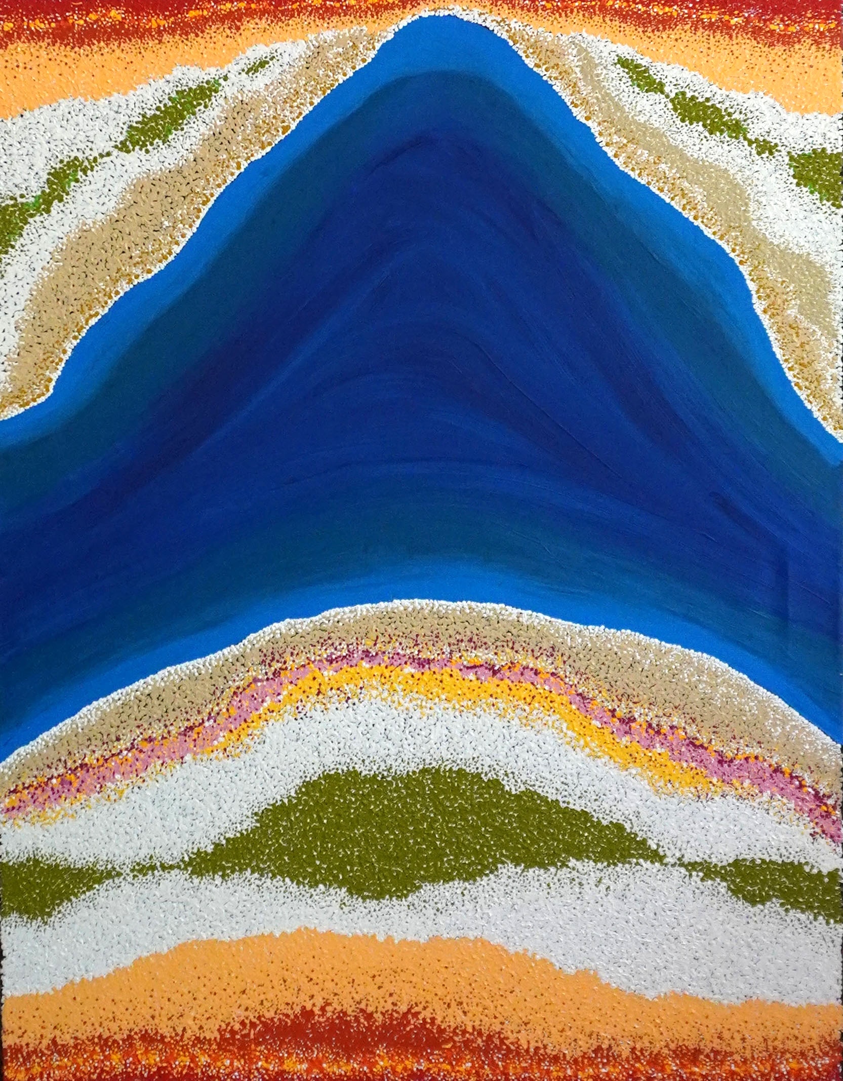 Venetta Yanawana, Nyangumarta Warran, 2025, acrylic on linen, 120 x 89cm (1)