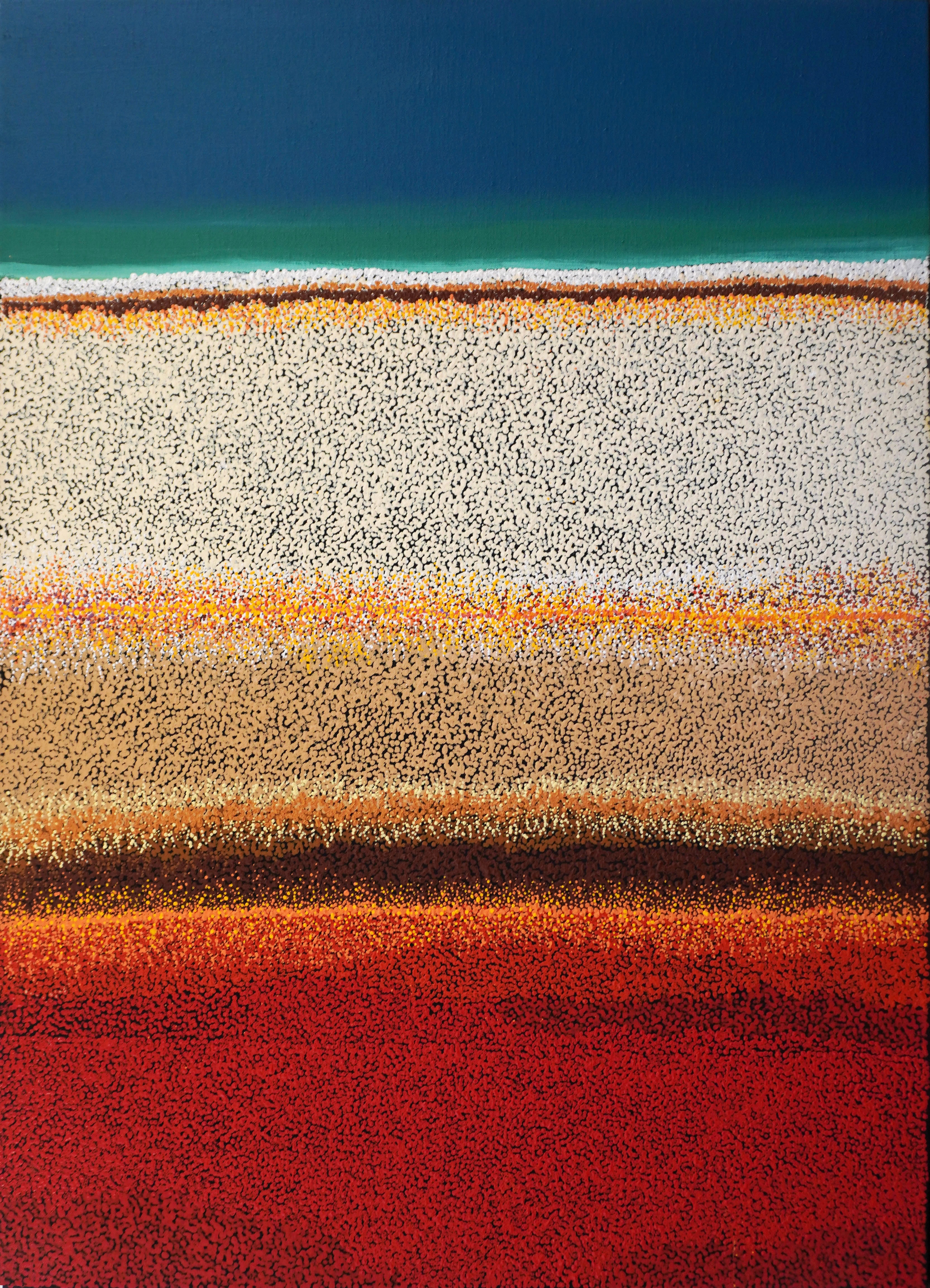 Venetta Yanawana, Nyangumarta Warran, 2025, acrylic on linen, 120 x 89cm