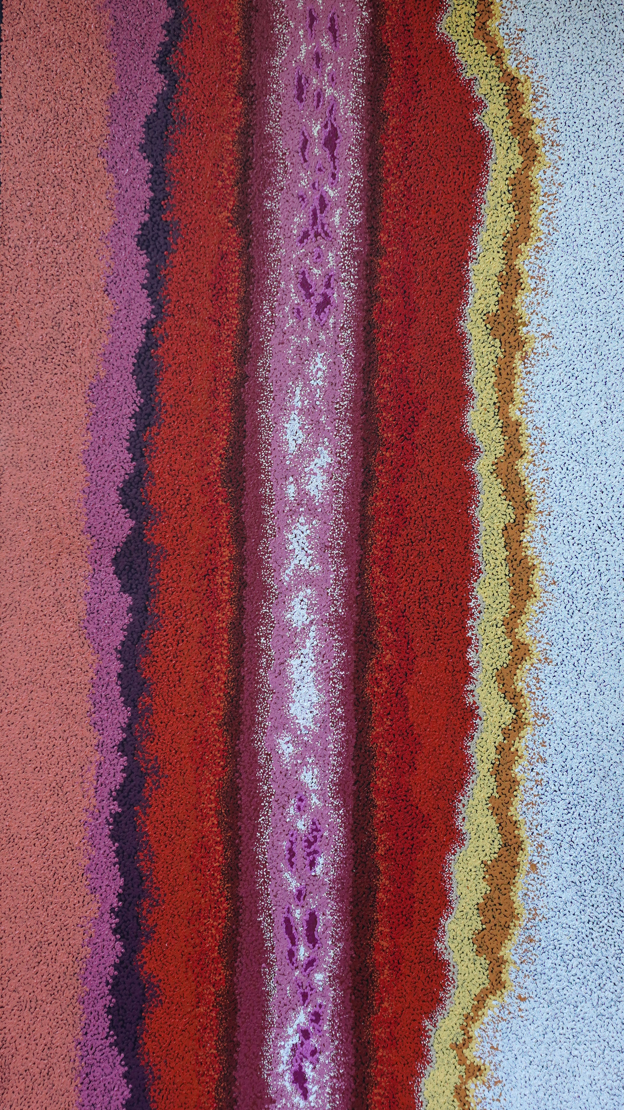 Venetta Yanawana, Nyangumarta Warran, 2025, acrylic on linen, 180 x 100cm