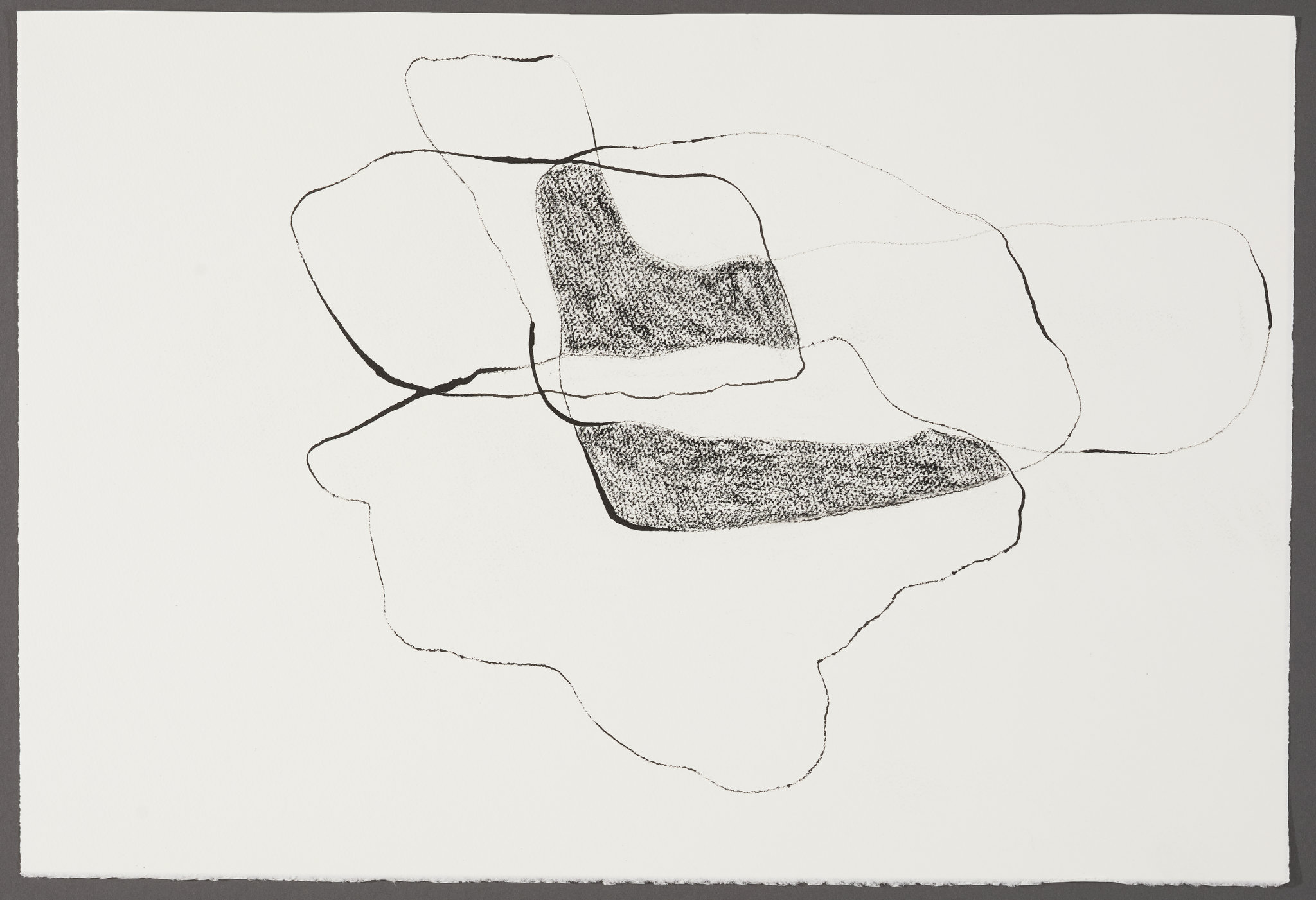 Vanessa Russ, Drawing Memory 1, 2025, Indian ink and charcoal on paper, 56 x 38cm