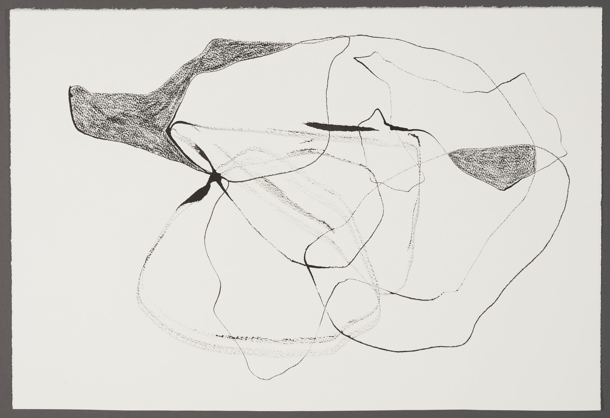 Vanessa Russ, Drawing Memory 3, 2025, Indian ink and charcoal on paper, 56 x 38cm