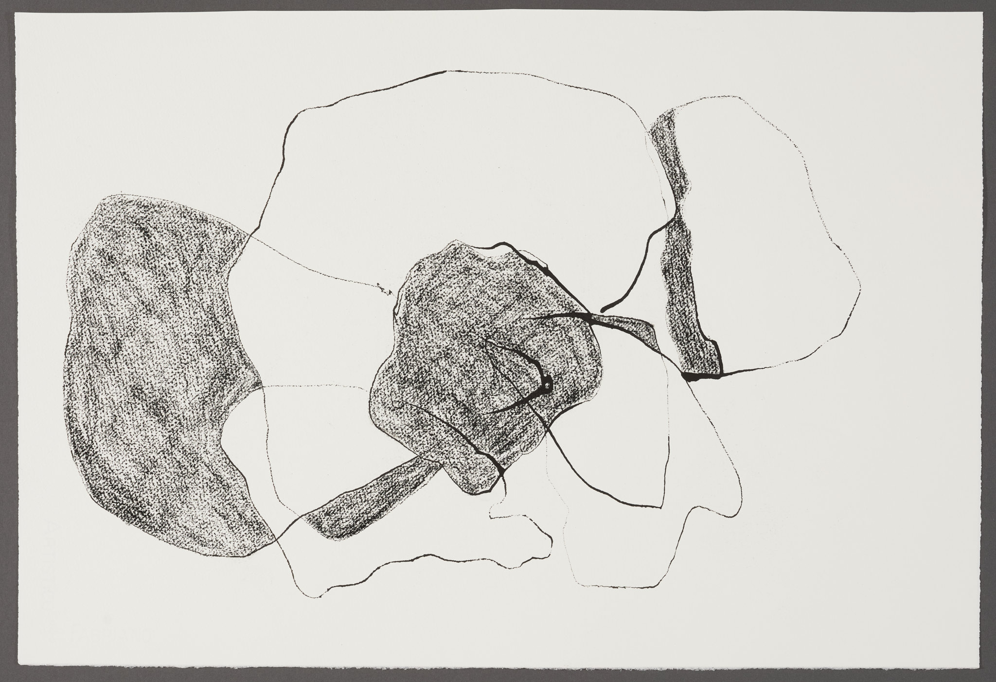 Vanessa Russ, Drawing Memory 4, 2025, Indian ink and charcoal on paper, 56 x 38cm