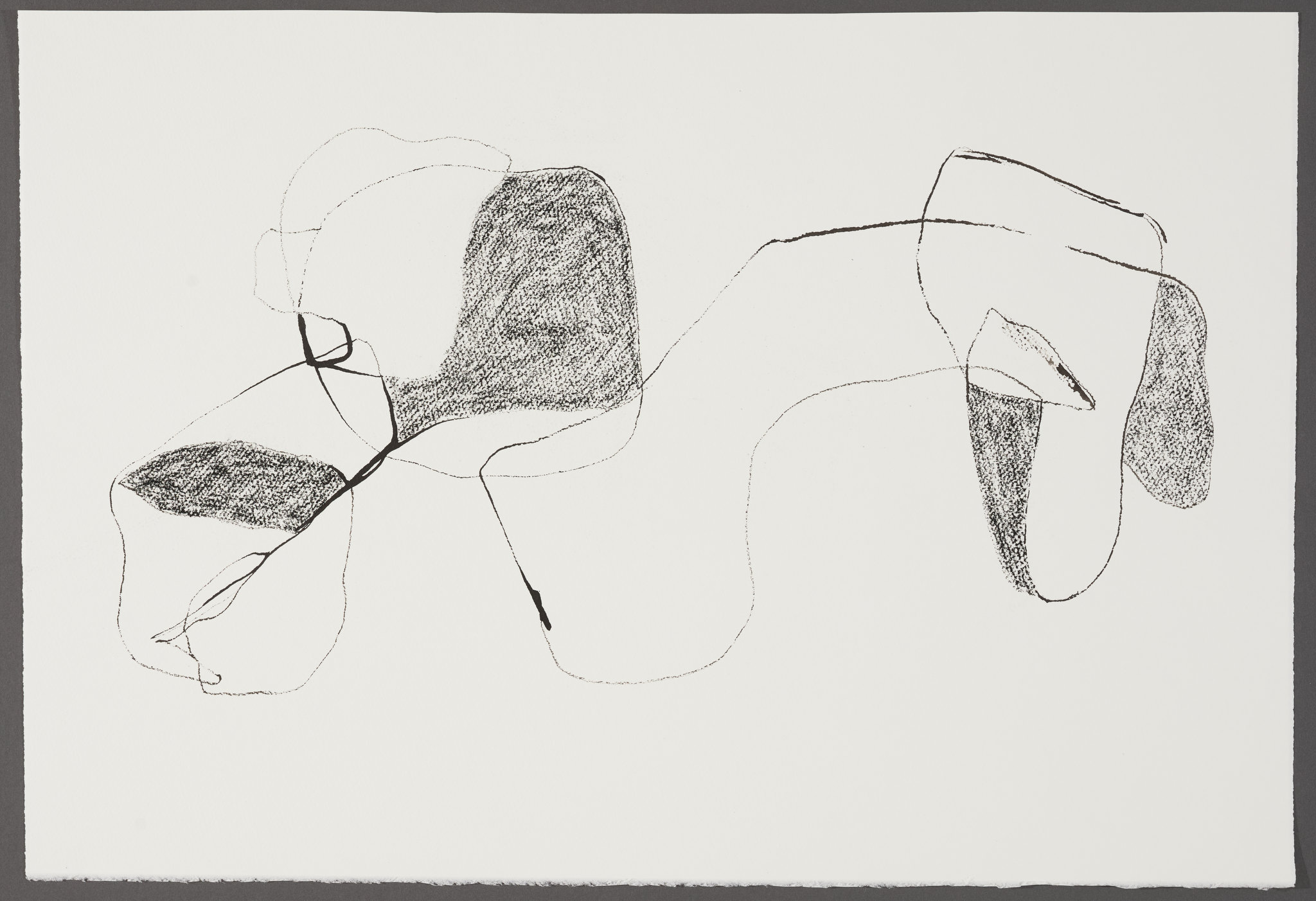 Vanessa Russ, Drawing Memory 5, 2025, Indian ink and charcoal on paper, 56 x 38cm