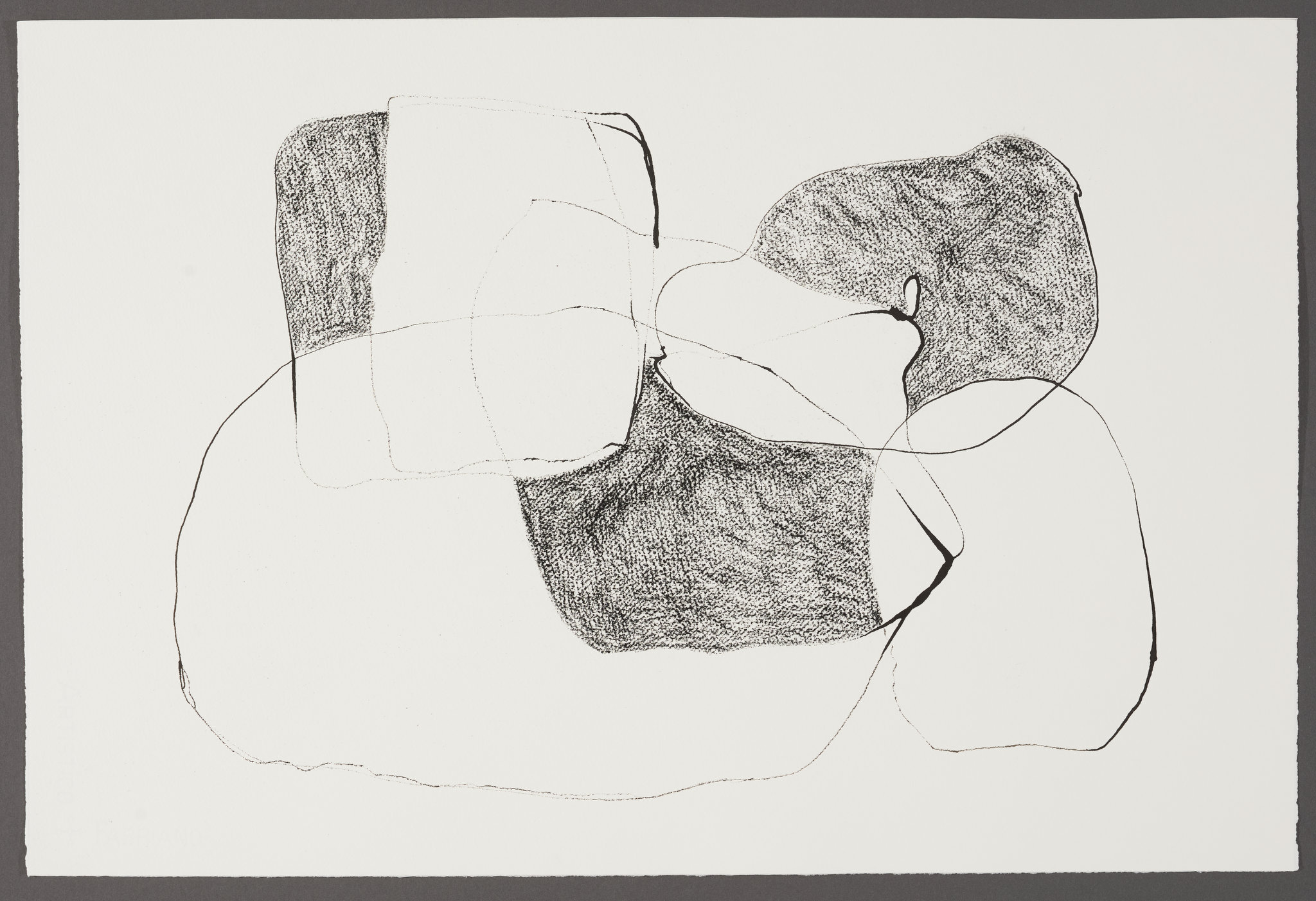 Vanessa Russ, Drawing Memory 7, 2025, Indian ink and charcoal on paper, 56 x 38cm