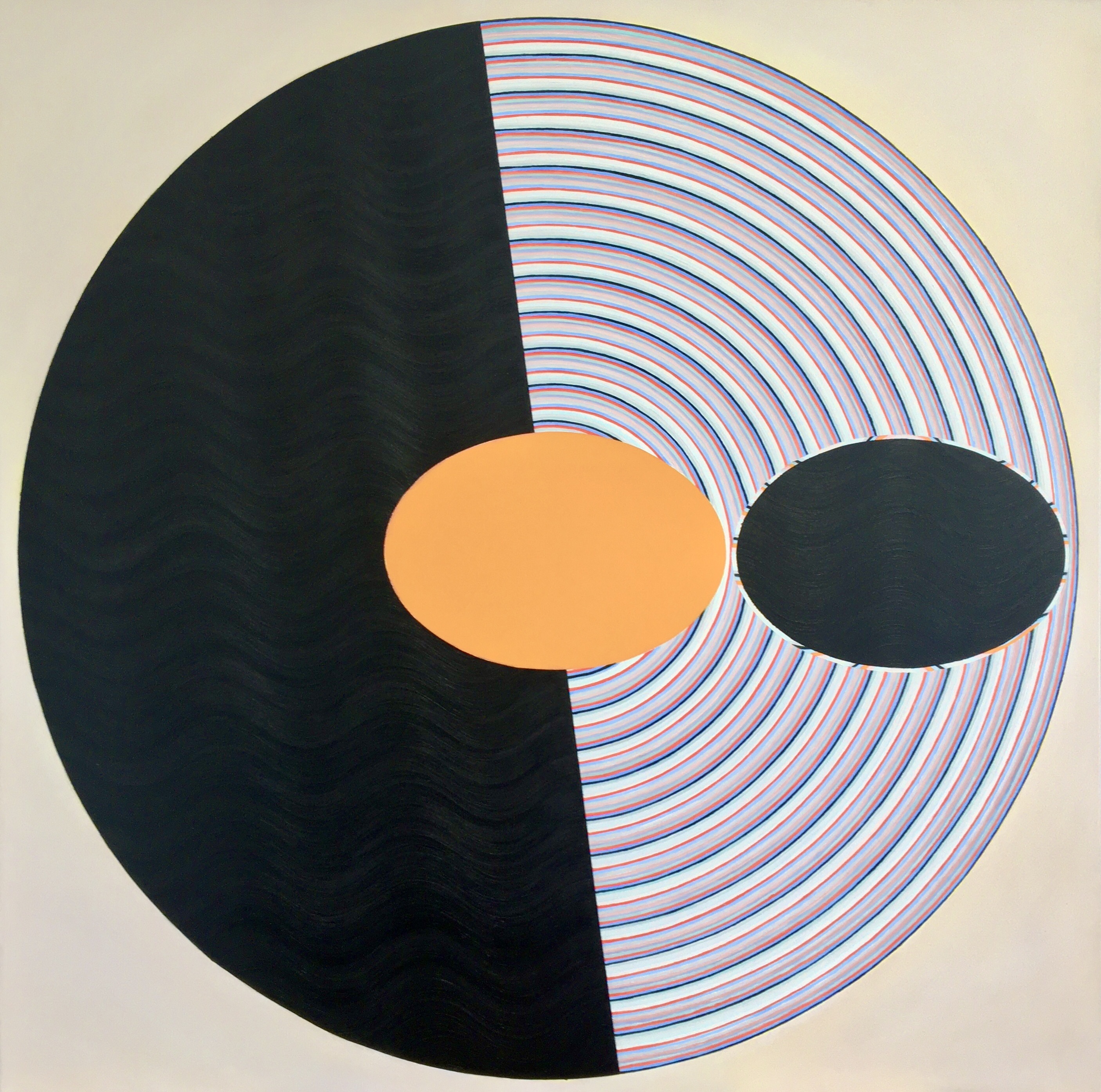 Helen Smith, Blue Highway #60, 2024, oil on canvas, 153 x 153cm