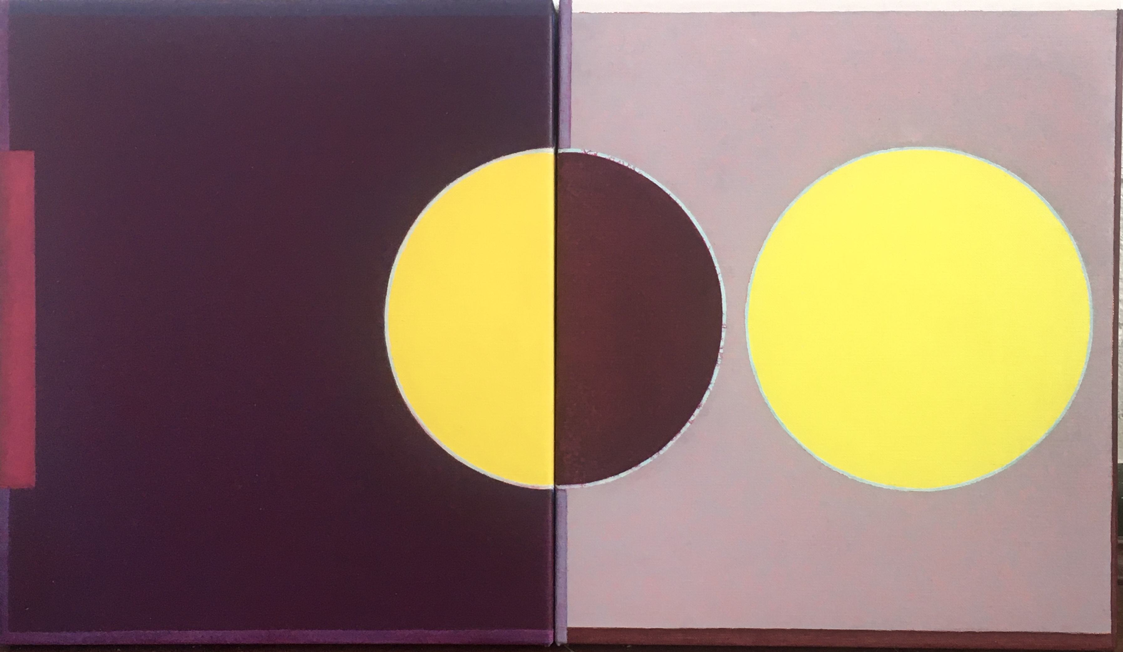 Helen Smith, Untitled, 2025, oil on canvas, 35 x 60cm (2 panels)