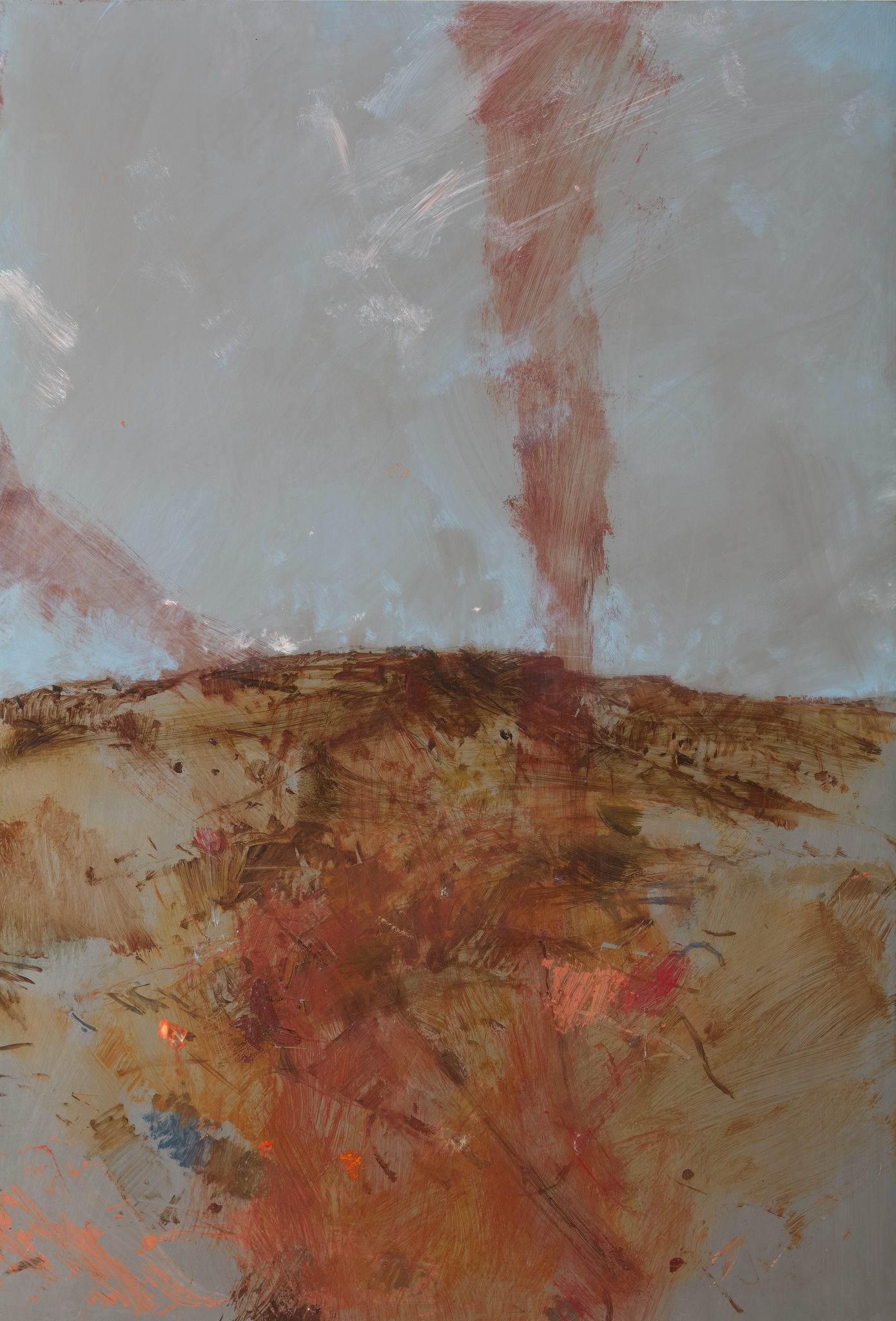 Merrick Belyea, Mount Murray at Nanutarra II, 2025, oil on aluminium, 110 x 75cm